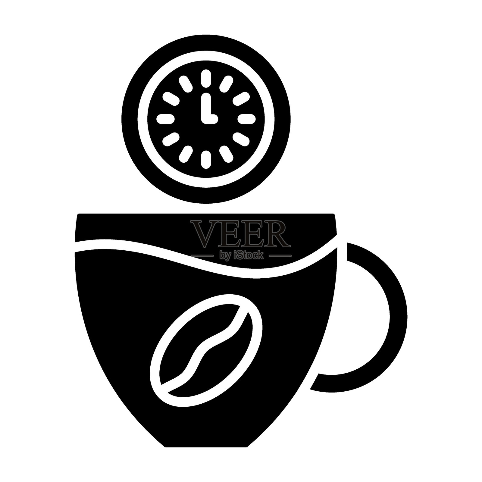 咖啡时间图标风格插画图片素材