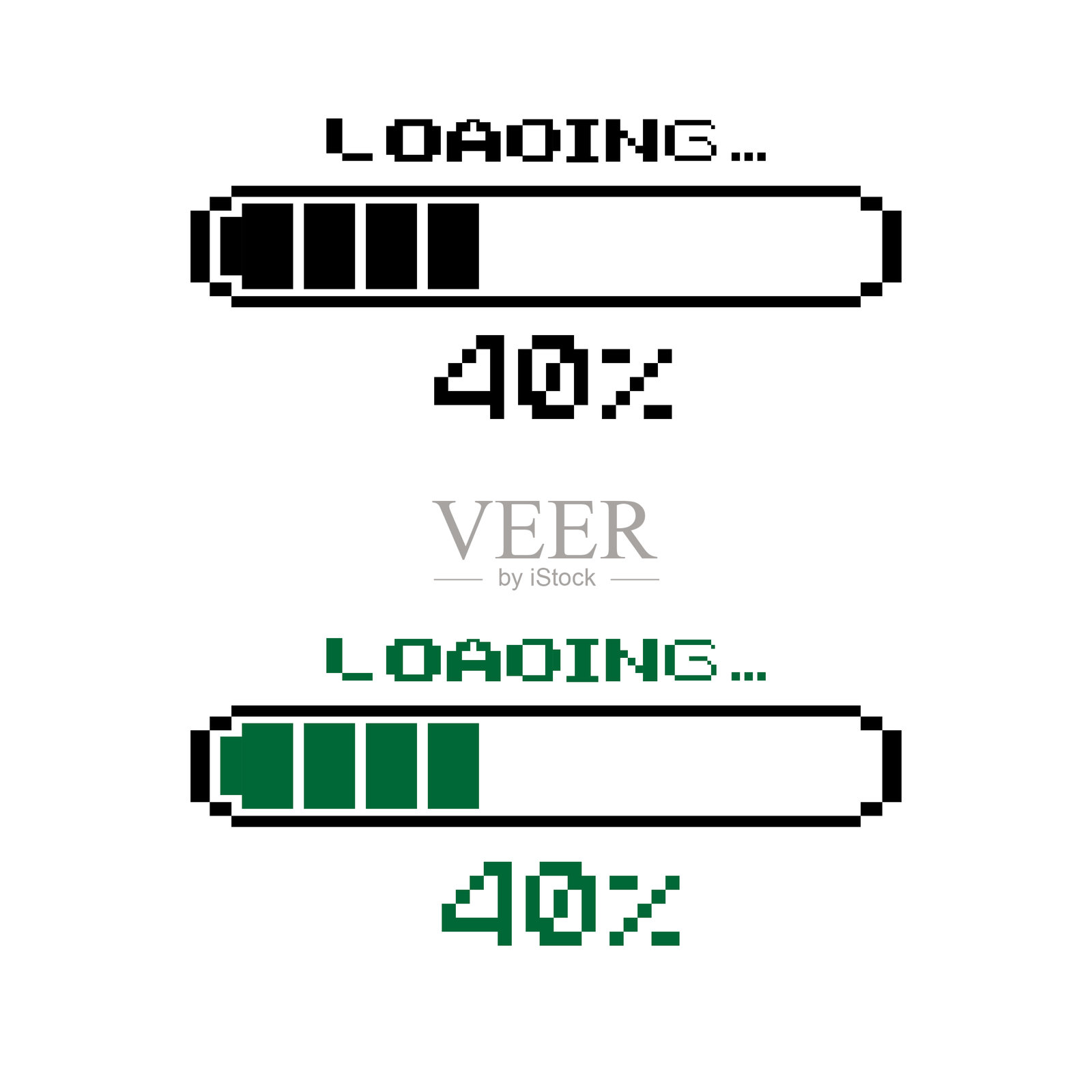 加载条，40%插画图片素材