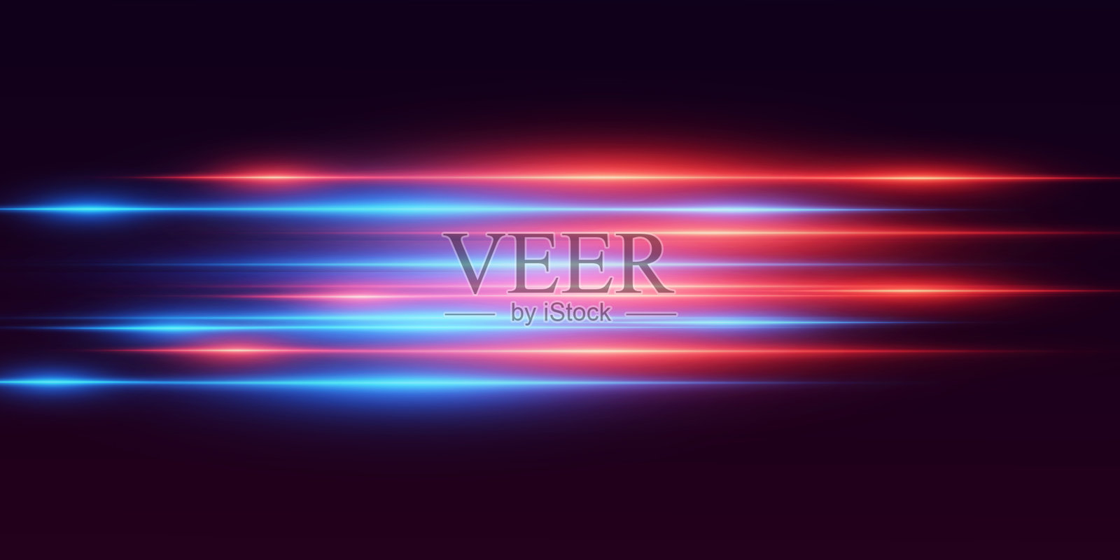 闪亮线条的发光效果。恶魔般的运动速度光轨和路径效果。插画图片素材