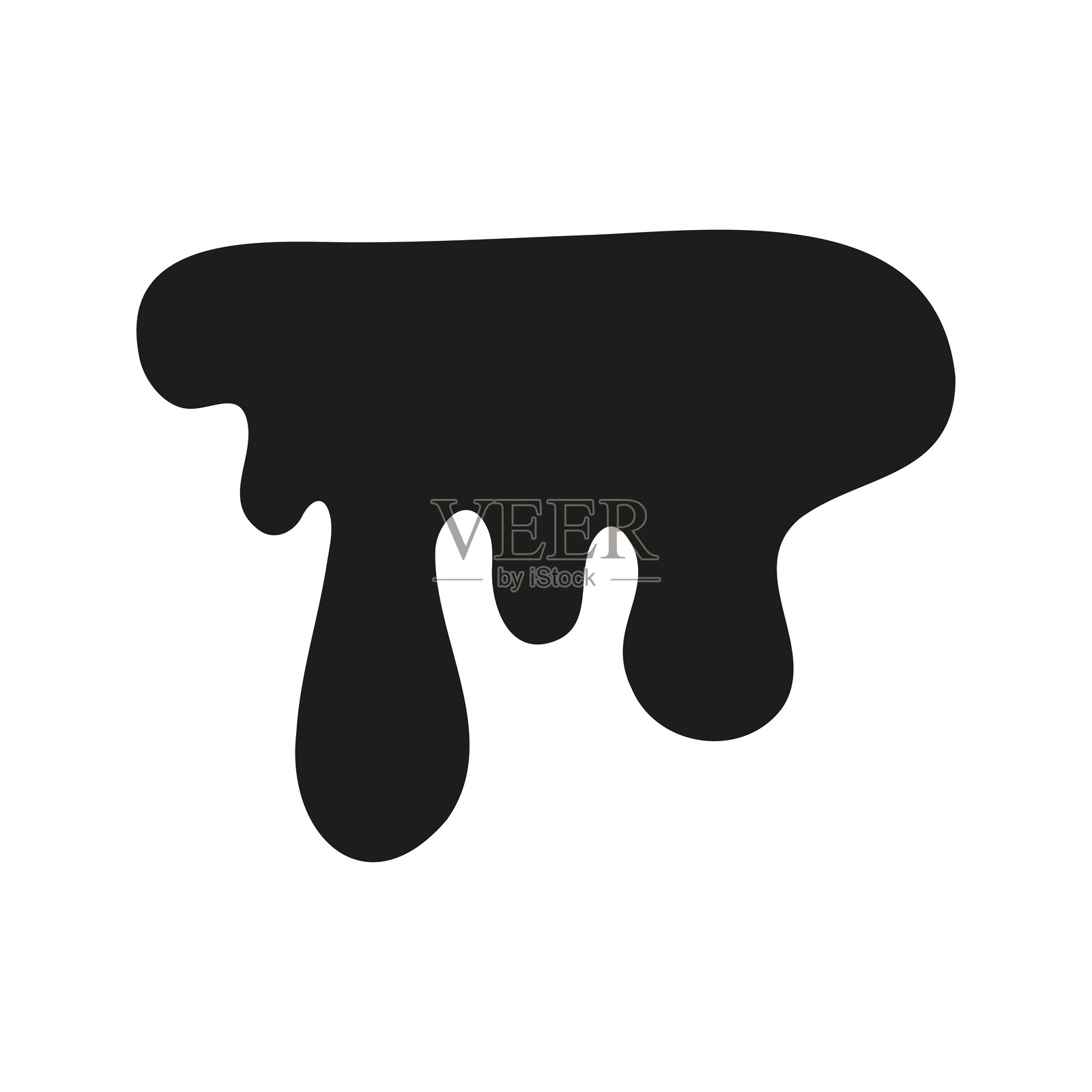 手绘滴落流动液体融化和掉落的轮廓。涂鸦水花图形插图插画图片素材