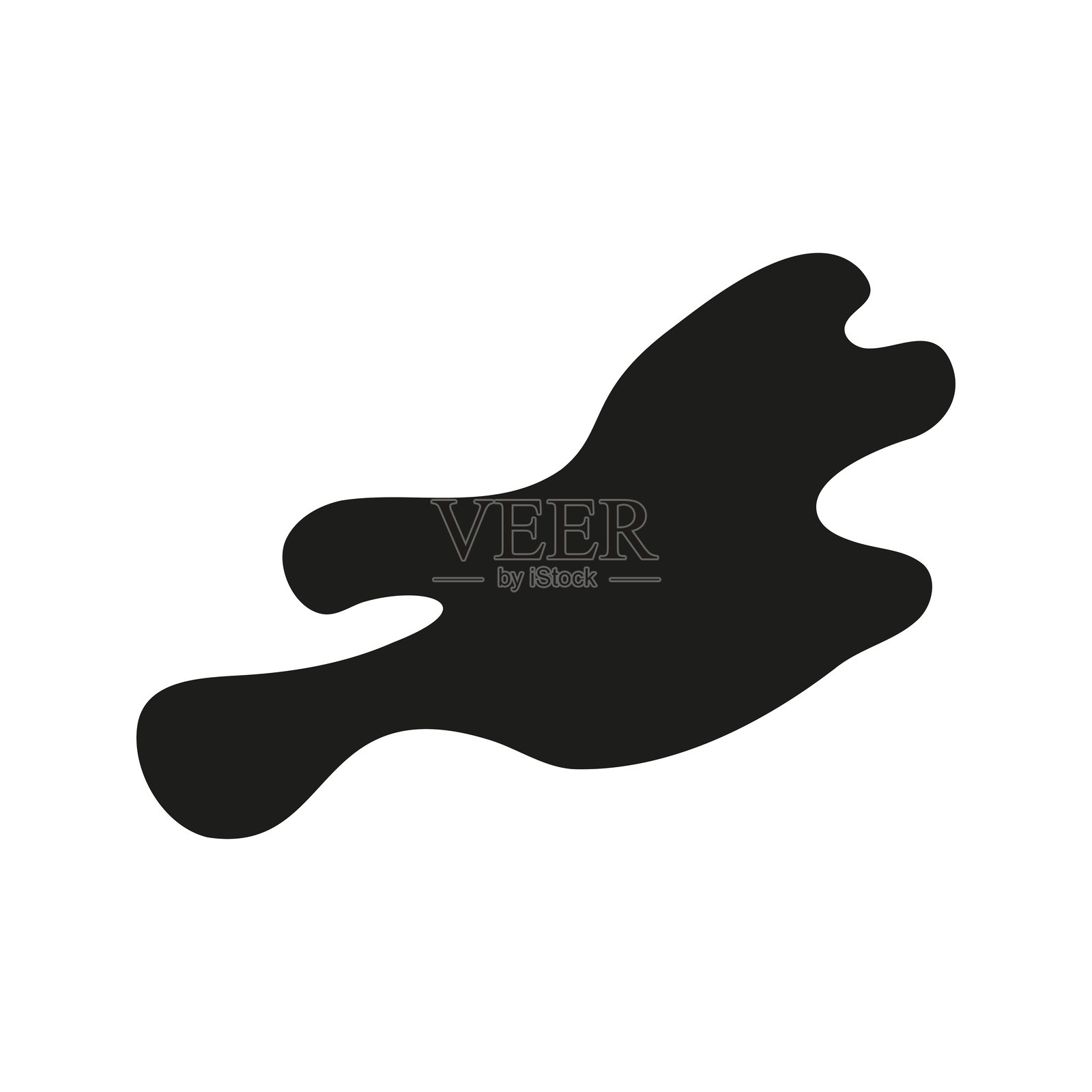 手绘抽象液体污点轮廓。涂鸦图形插图插画图片素材