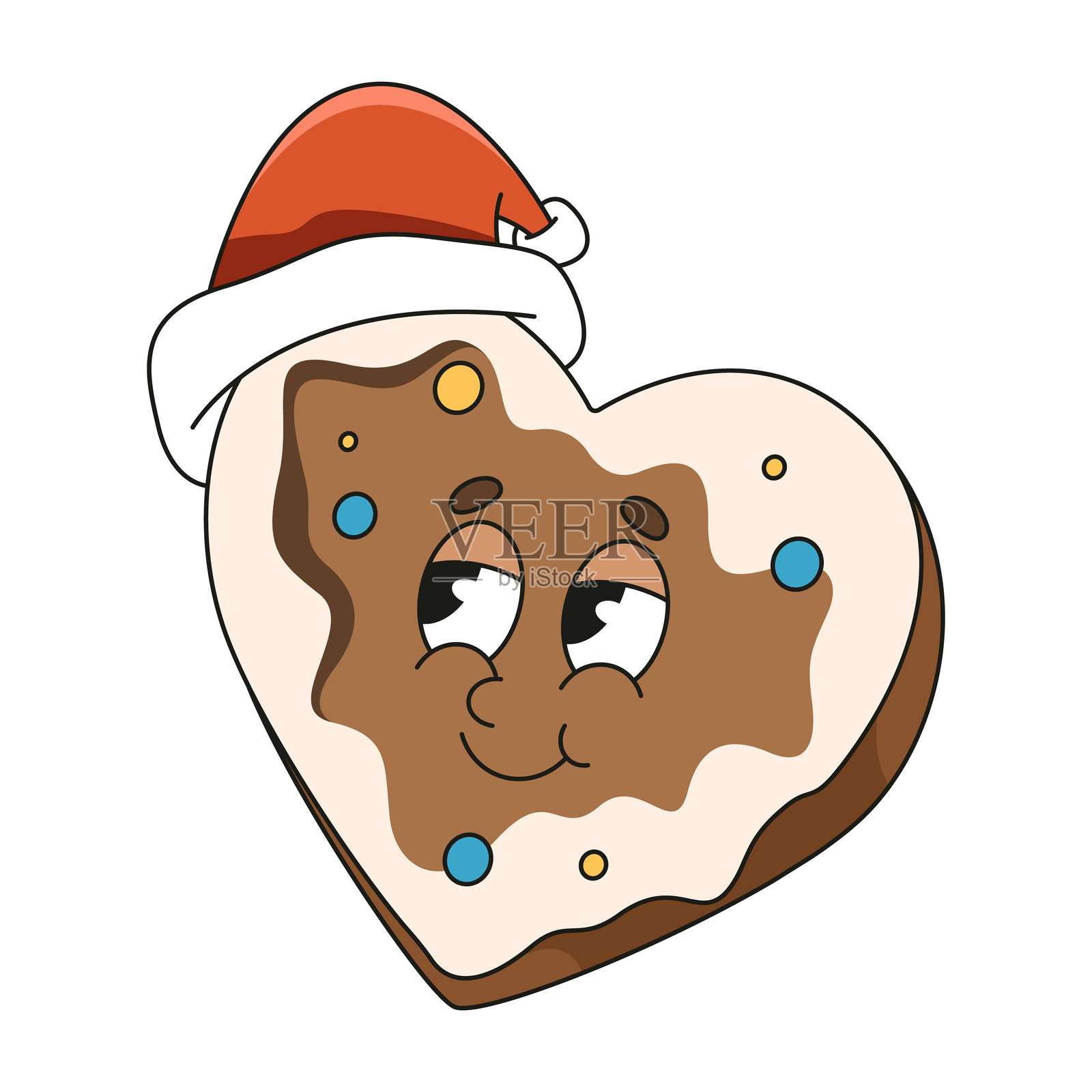 圣诞甜点或新年甜品的矢量图插画图片素材