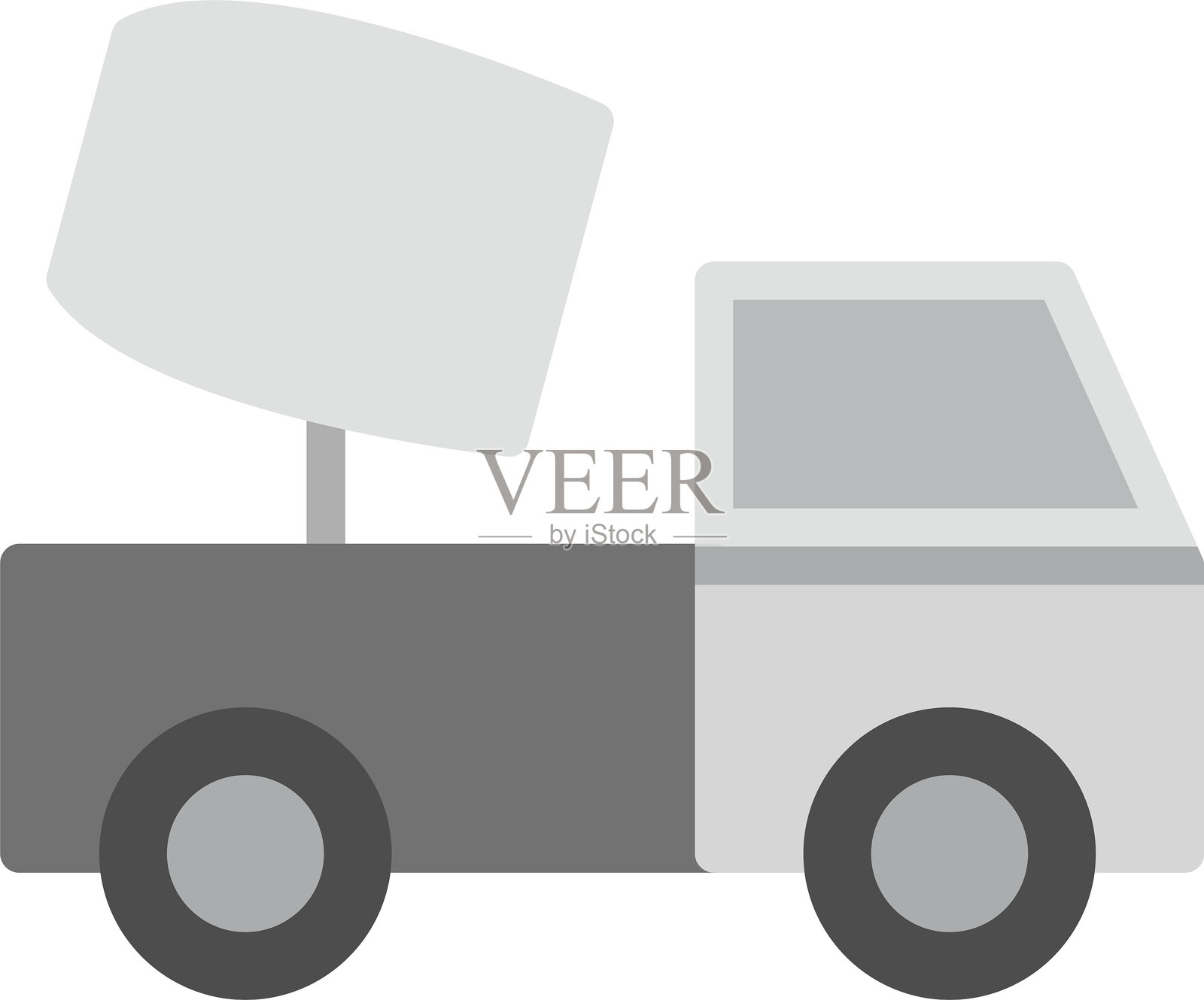 混凝土搅拌机图标插画图片素材