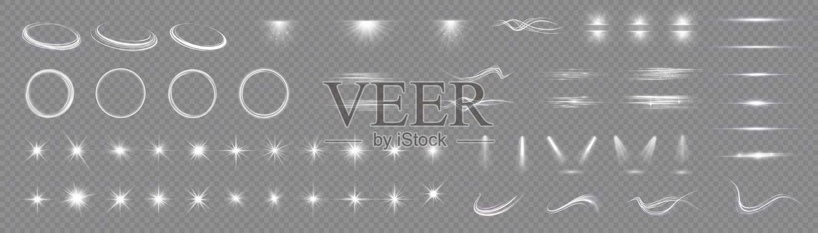 闪光灯效果灯光点，聚光灯，投影仪插画图片素材