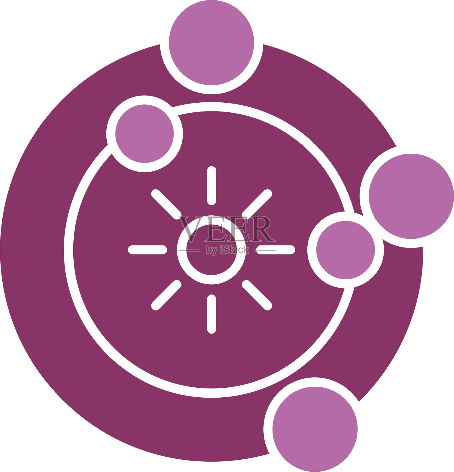 太阳系符号双色图标插画图片素材