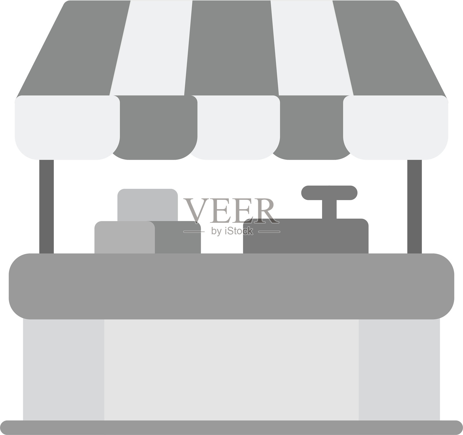 街边商店图标插画图片素材