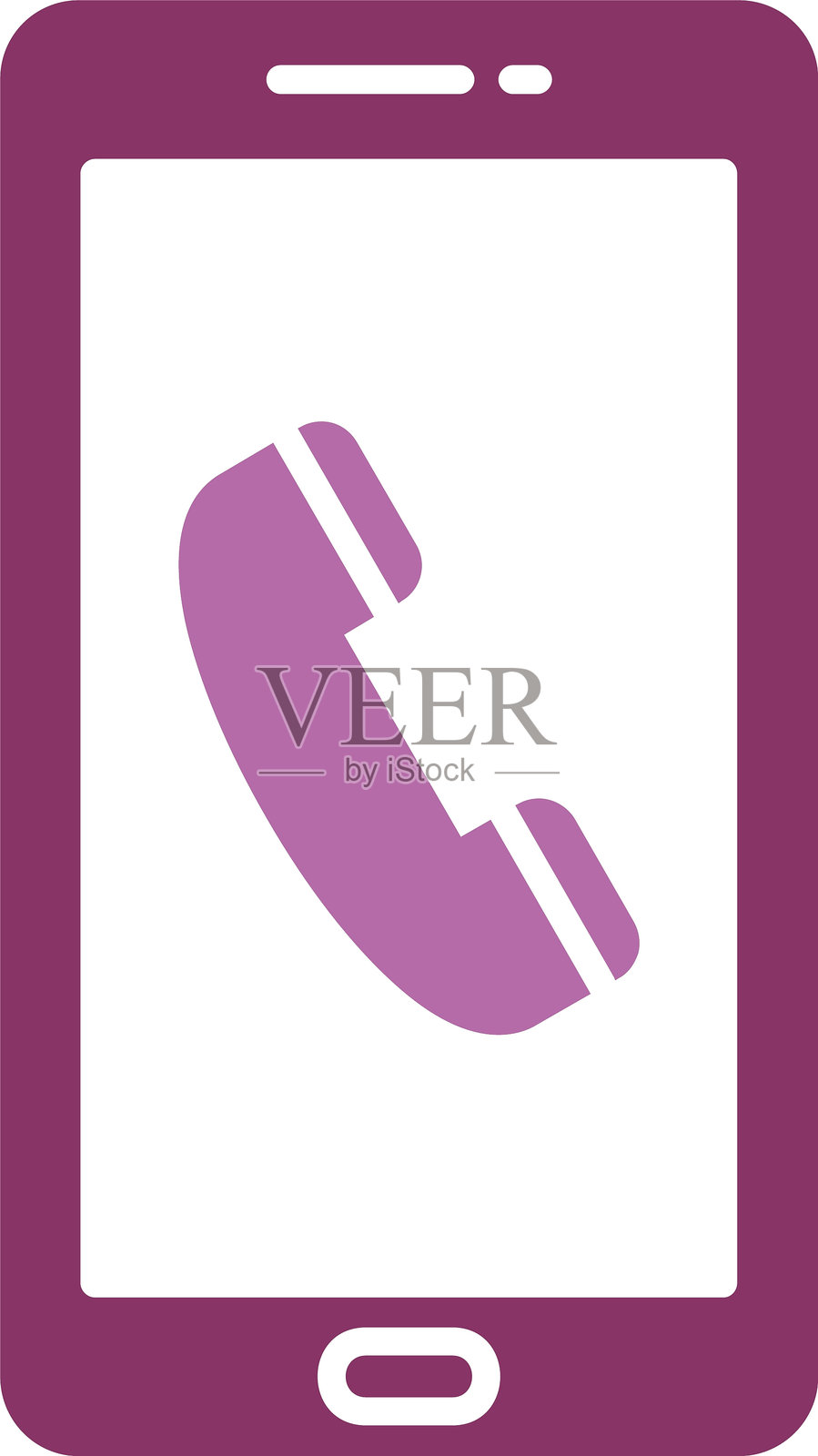 电话通话图标双色设计插画图片素材