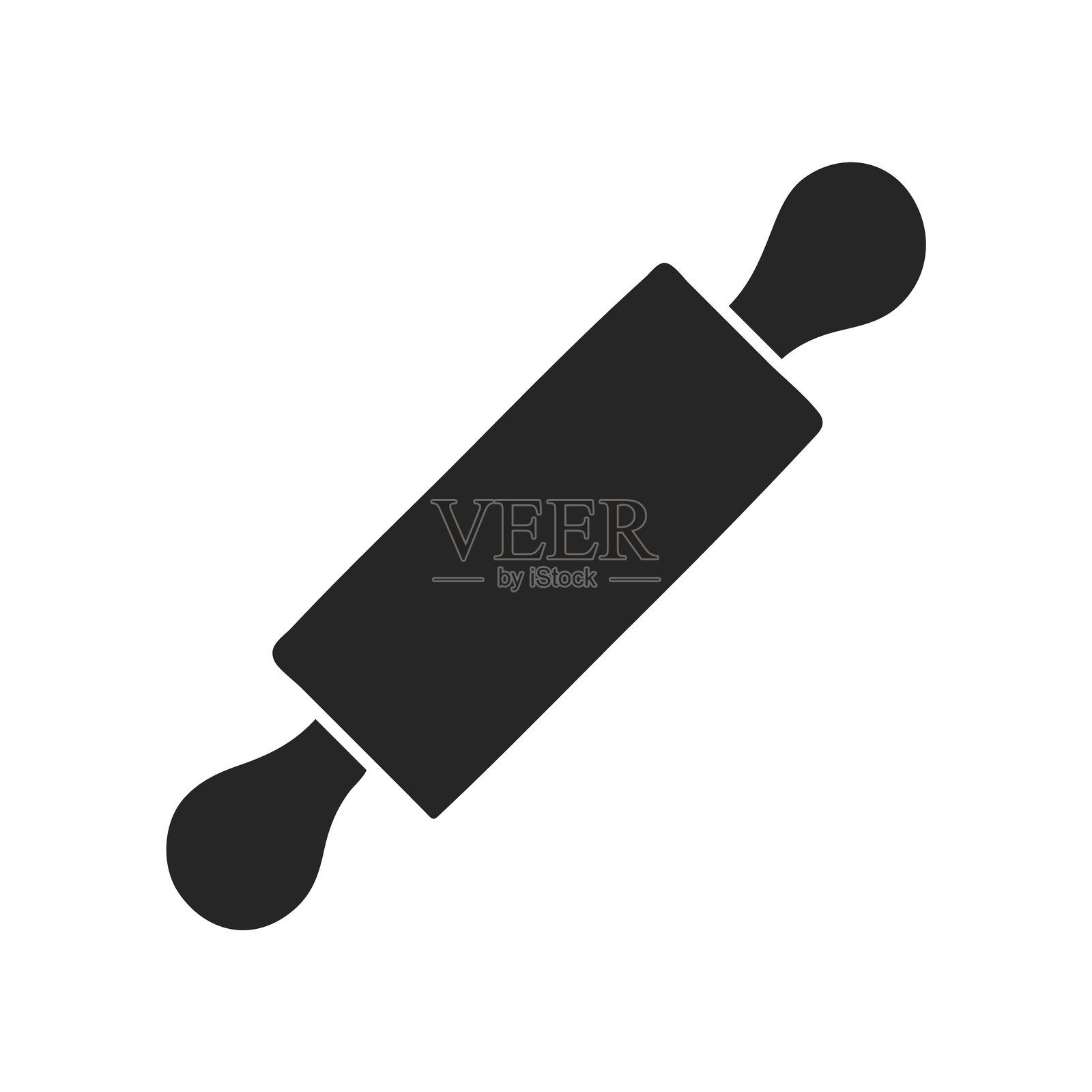 手绘图标 木制滚筒插画图片素材