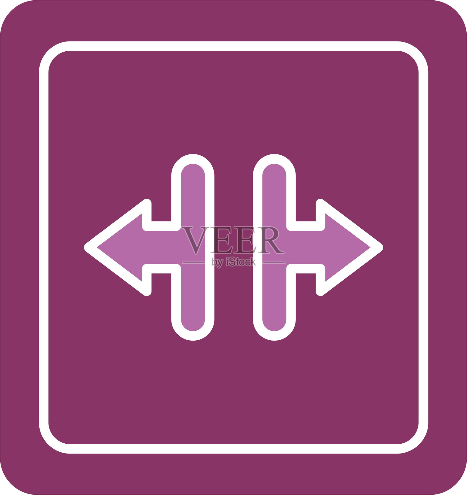 宽度字形双色图标插画图片素材