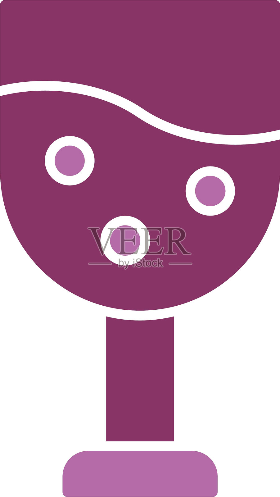 双色图标的圣杯符号插画图片素材