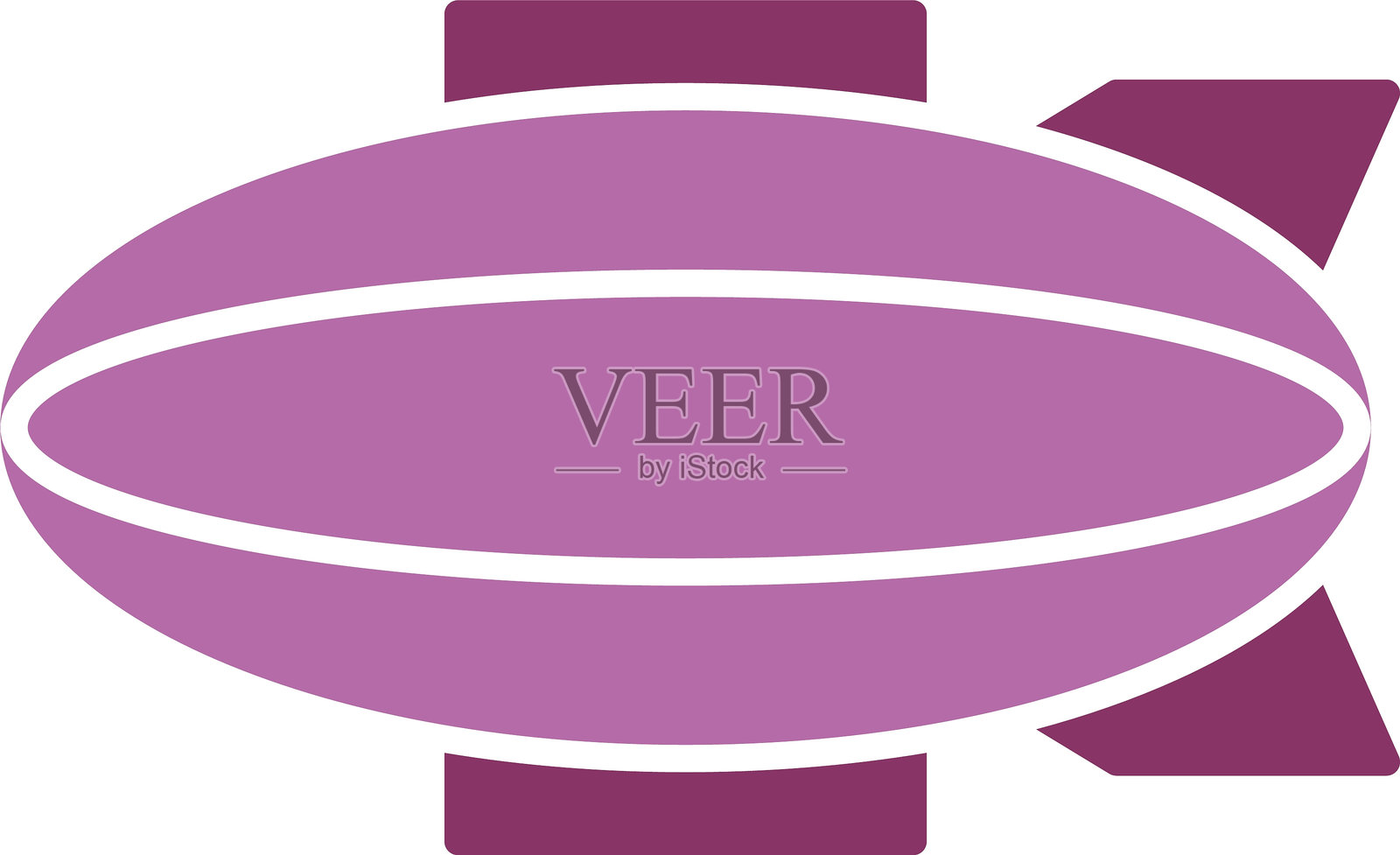 飞艇图标双色设计插画图片素材