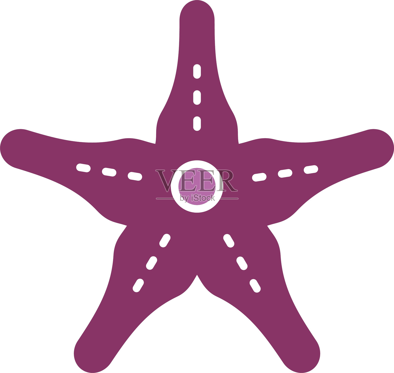 双色海星图标插画图片素材