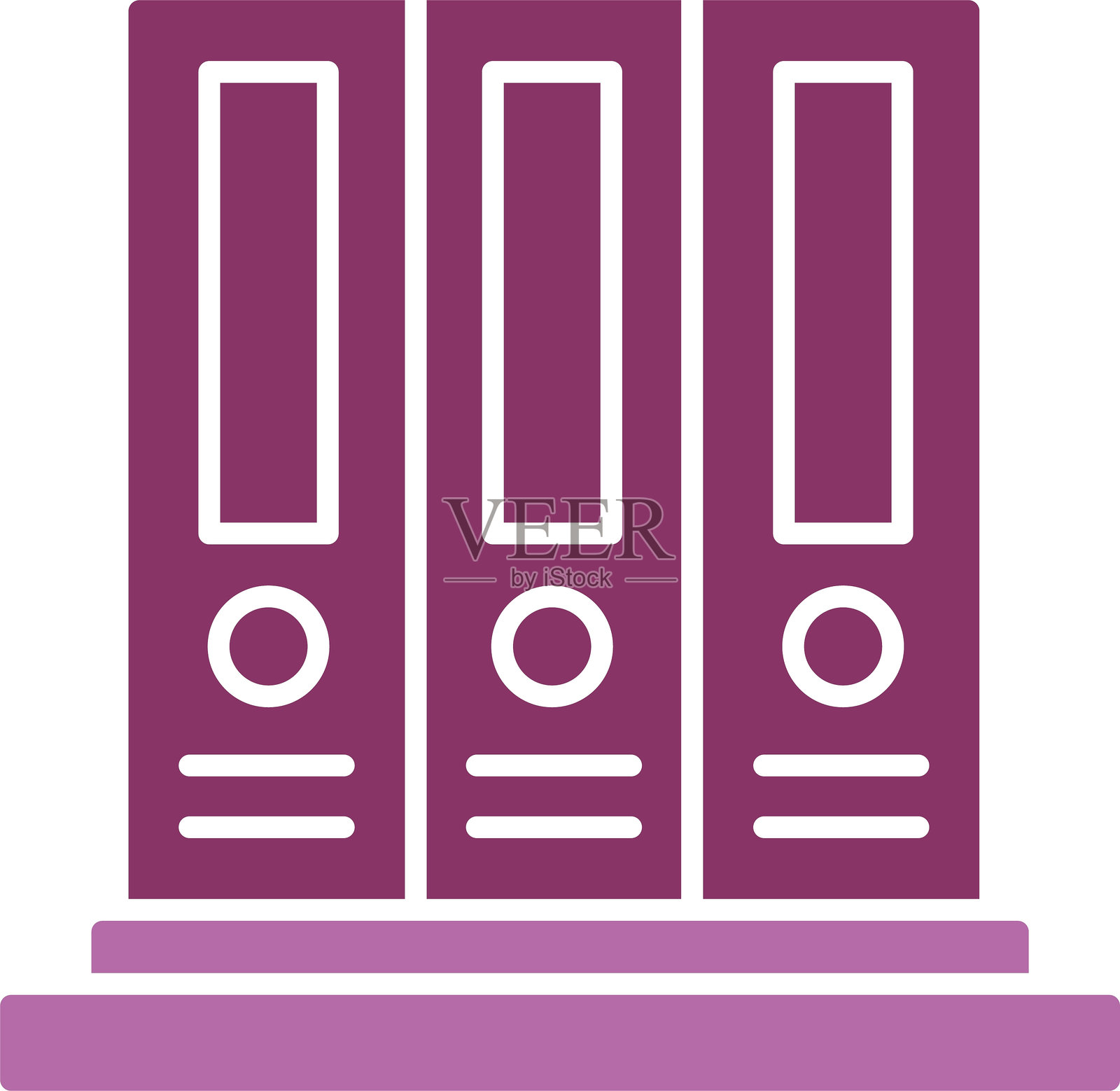 双色图标的活页夹符号插画图片素材