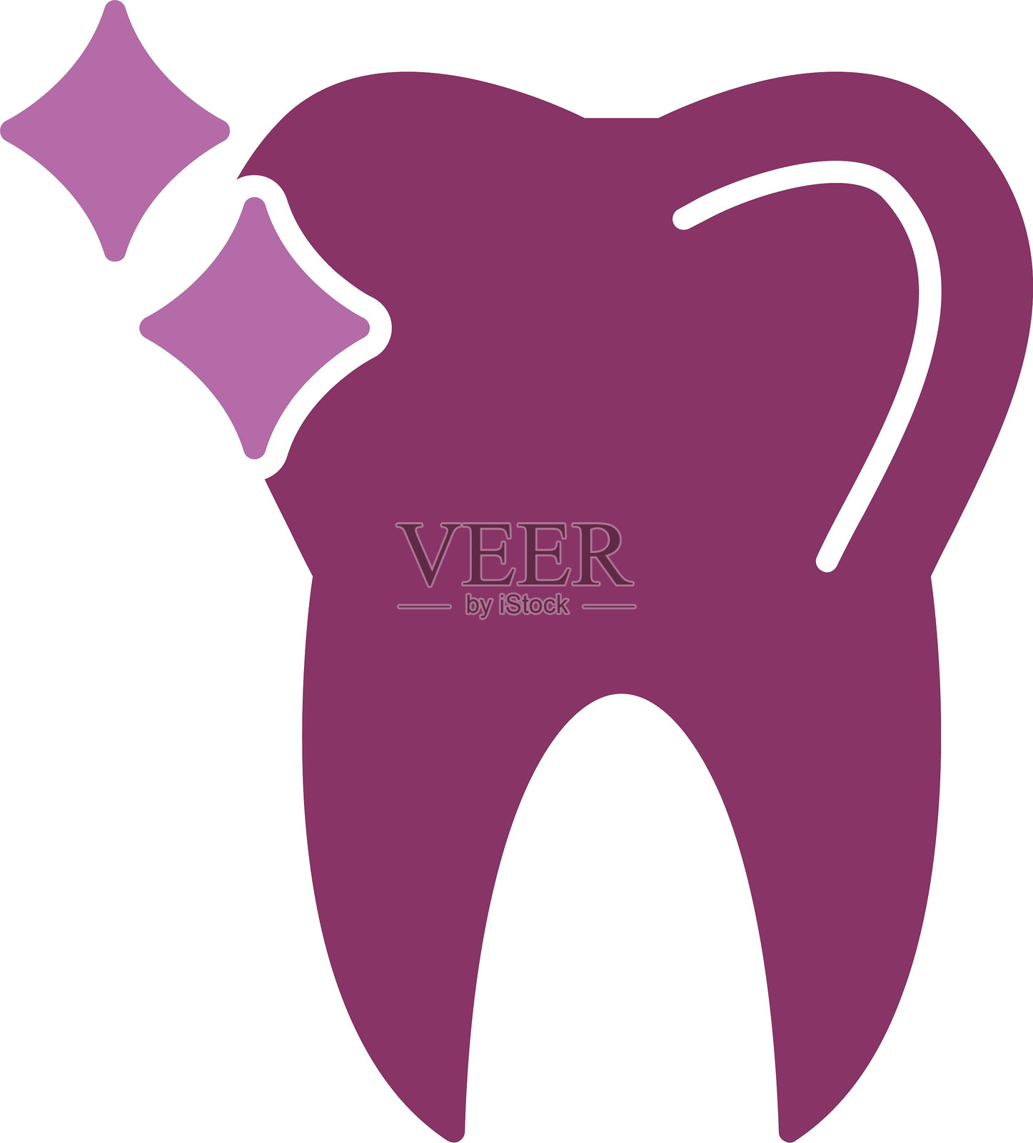 牙科护理双色图标插画图片素材