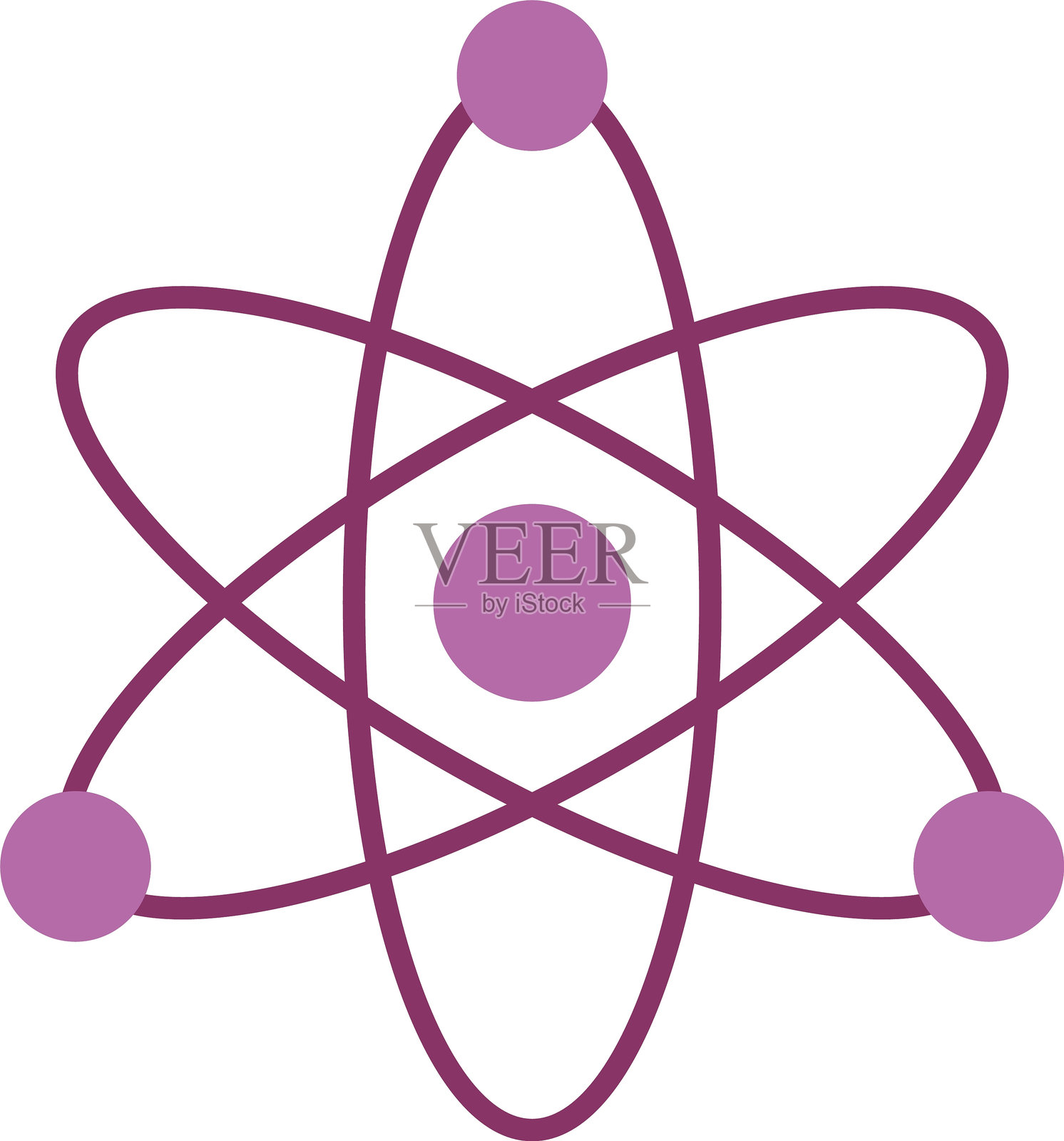 原子图标双色图标插画图片素材