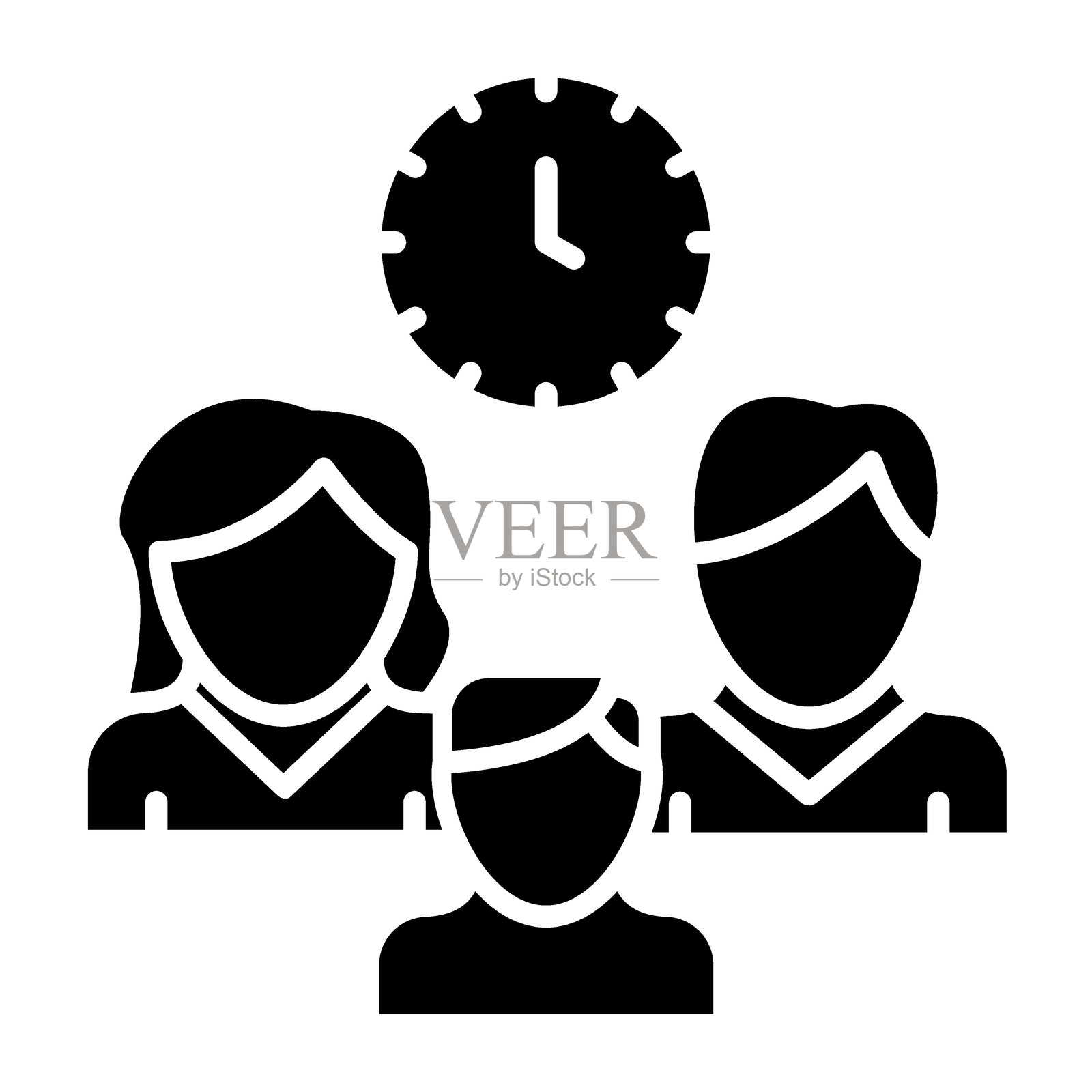 家庭时光图标风格插画图片素材