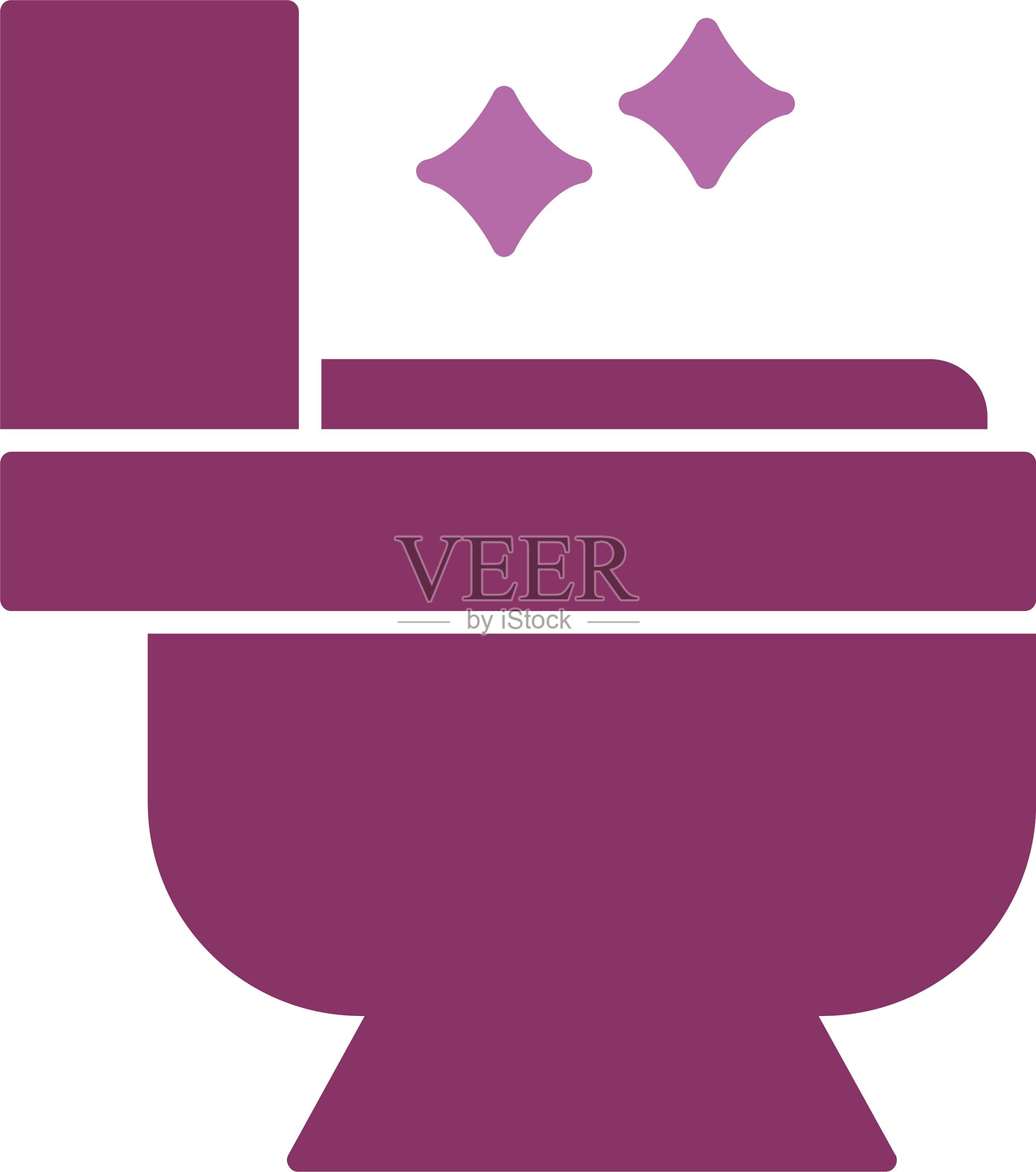 厕所图标双色设计插画图片素材