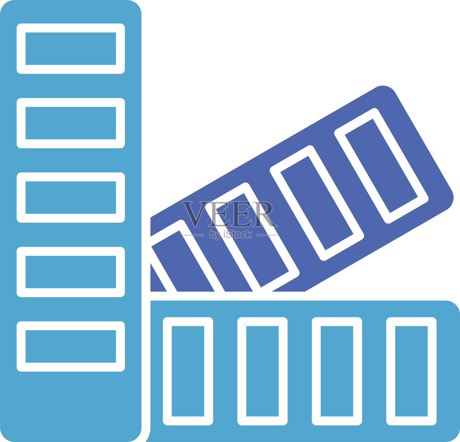 双色图标的颜色选择符号插画图片素材