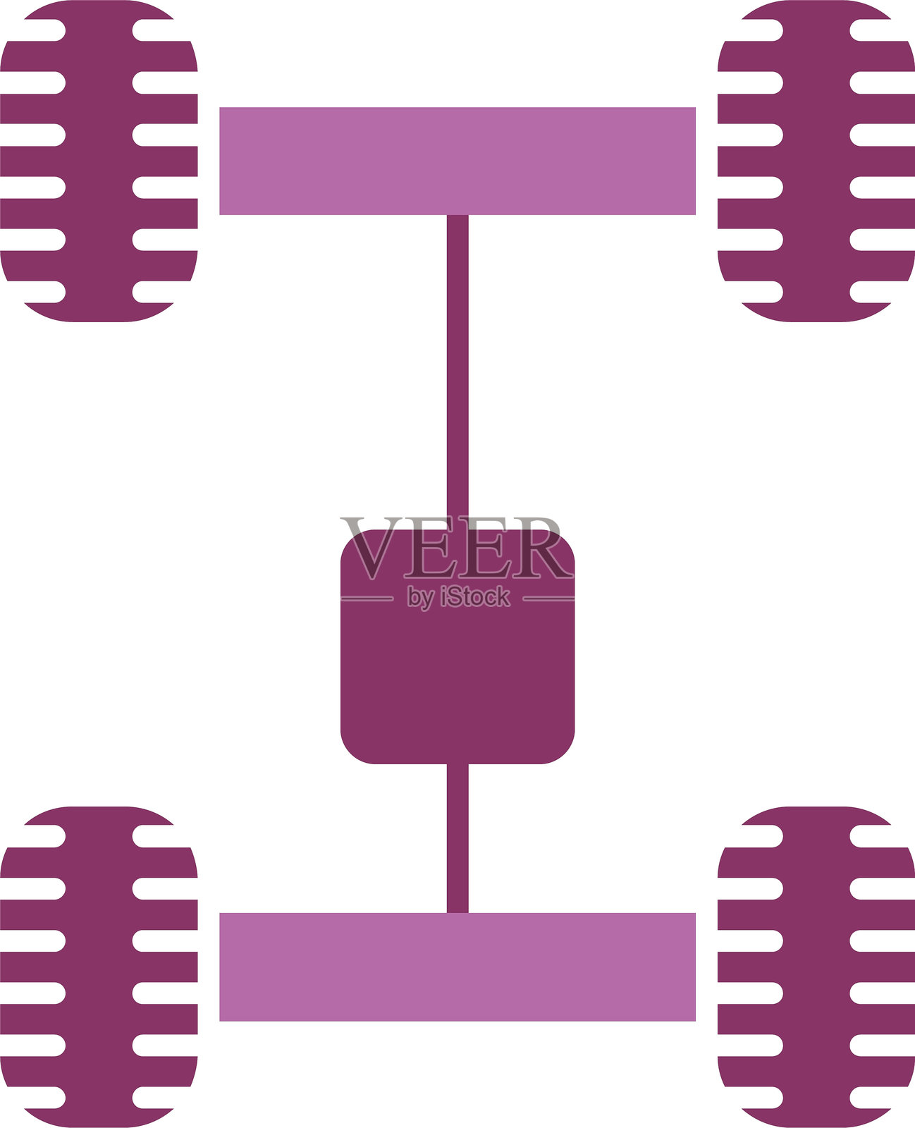 双色图标的轴树符号插画图片素材