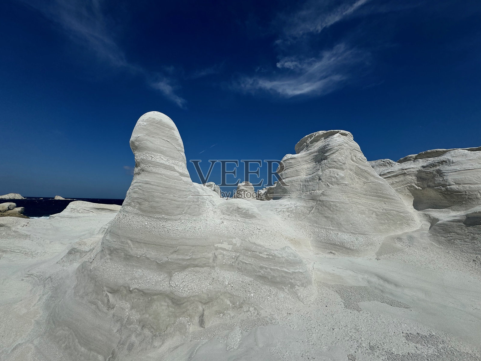 米洛斯萨拉基尼科海滩照片摄影图片