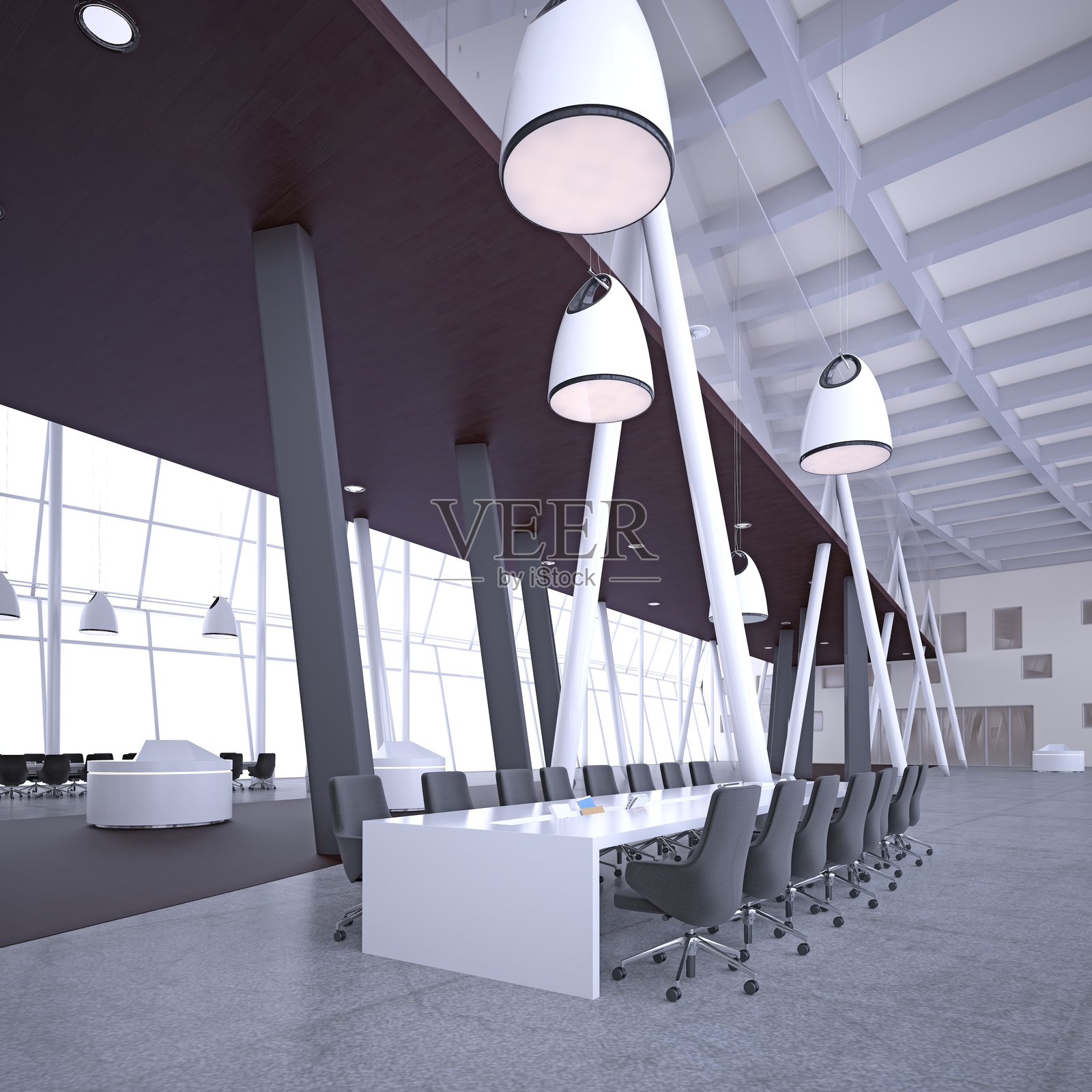 一个时尚的办公室会议室照片摄影图片