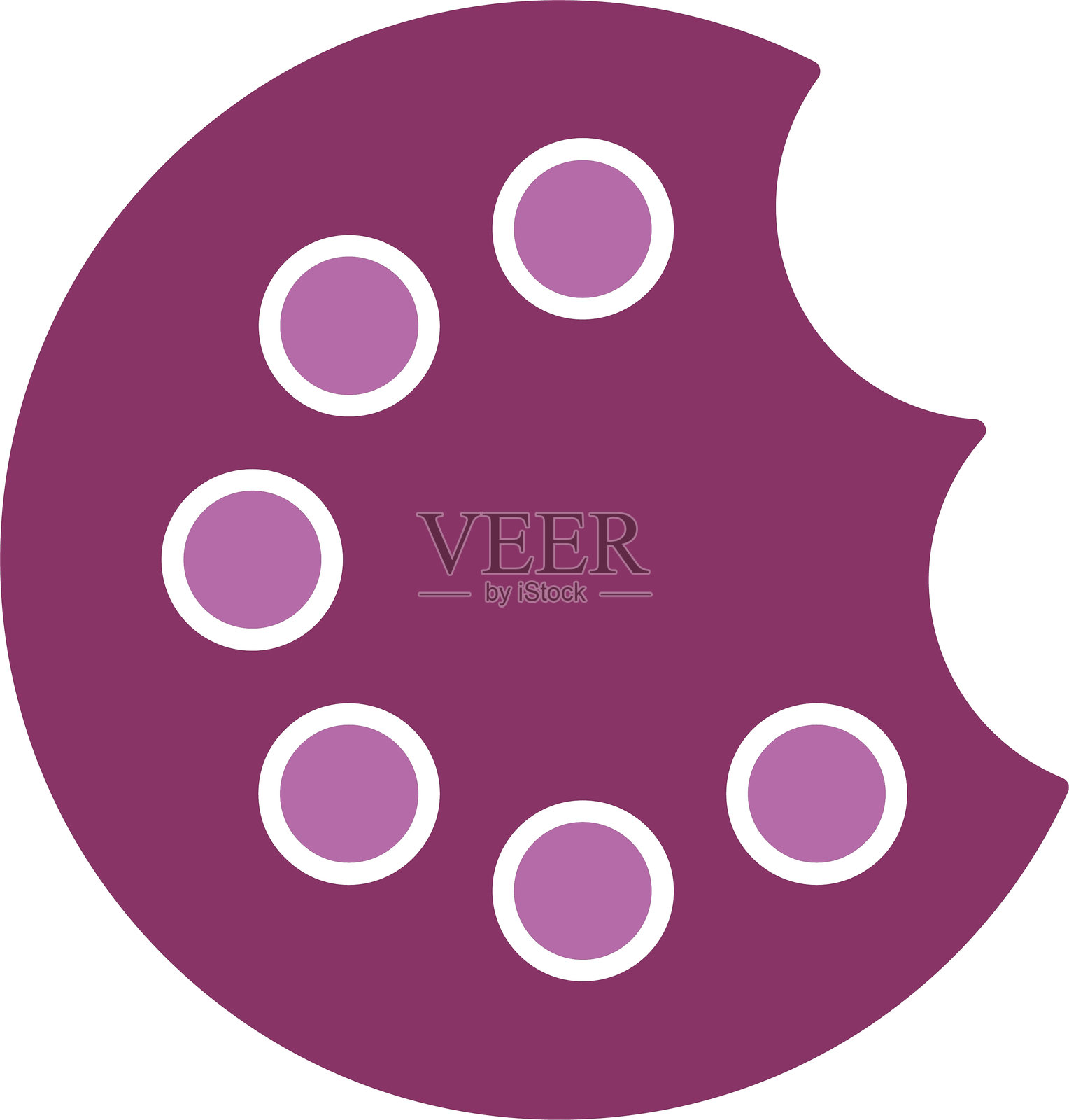 绘画调色板图标，双色设计插画图片素材