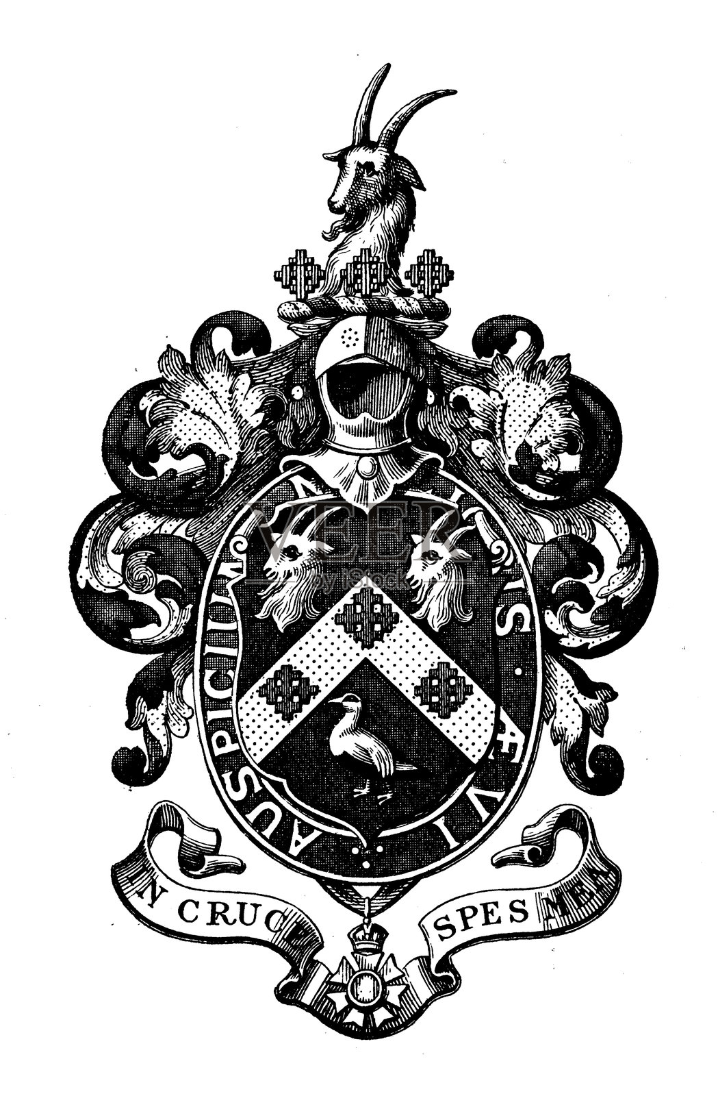 威廉·克罗斯曼的纹章徽章照片摄影图片