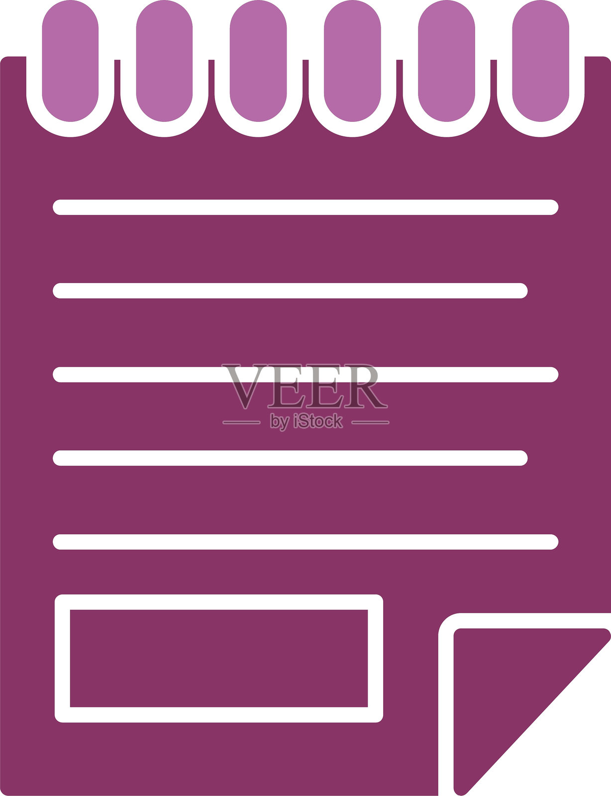 两色图标的笔记符号插画图片素材