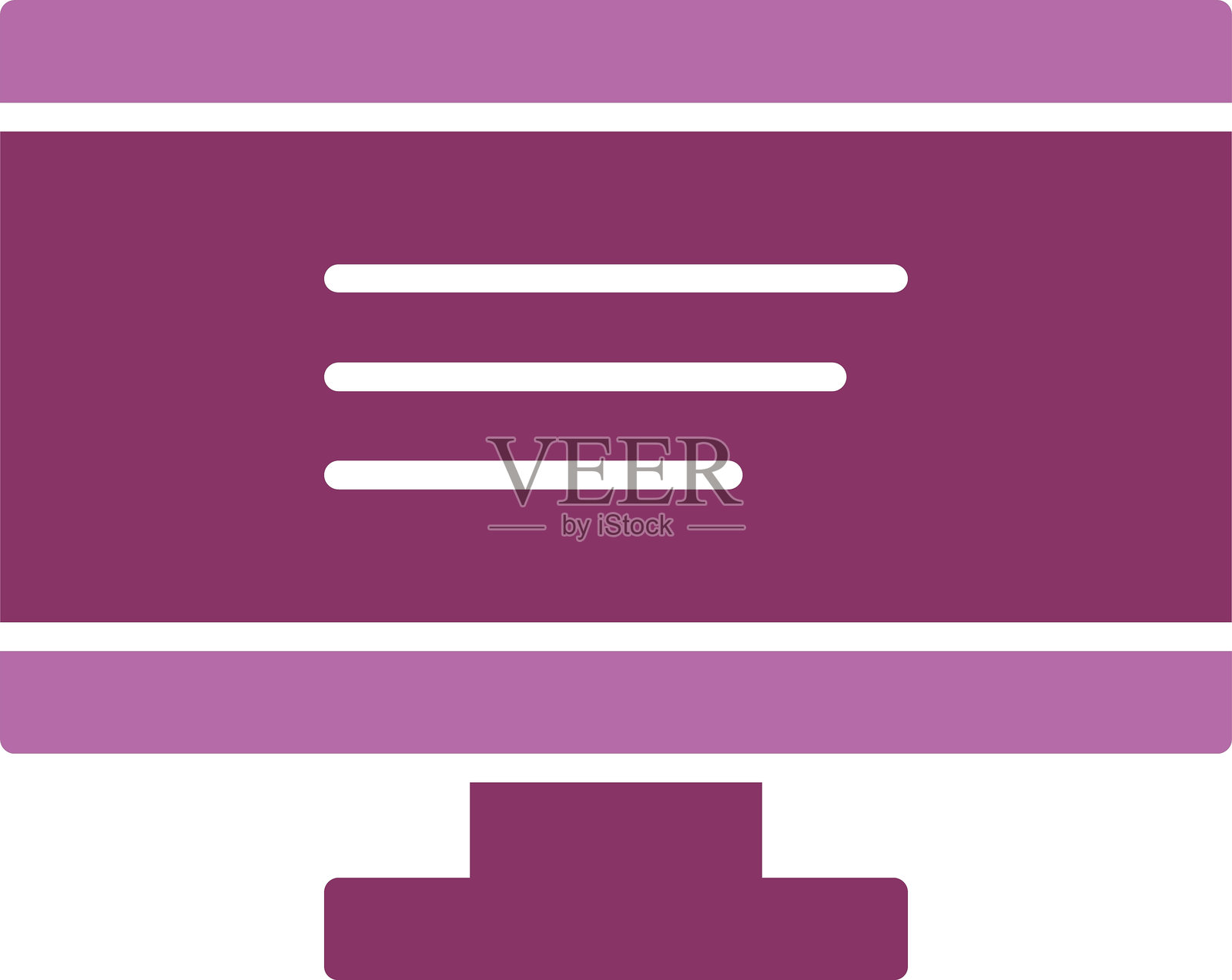 LCD字形双色图标插画图片素材