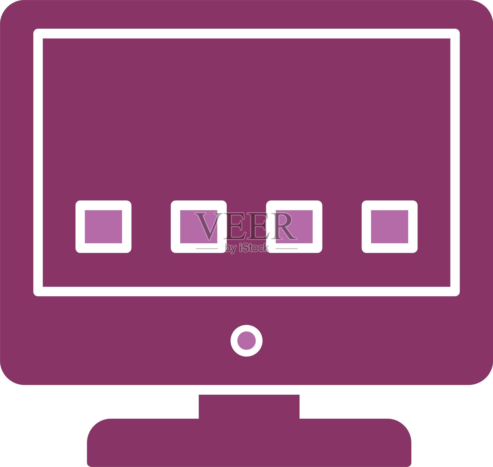 计算机图标双色设计插画图片素材