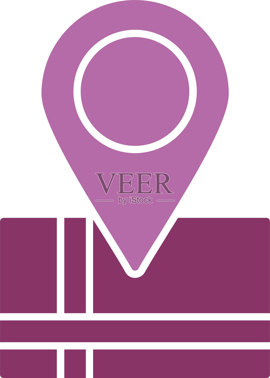 地图位置图标双色图标插画图片素材