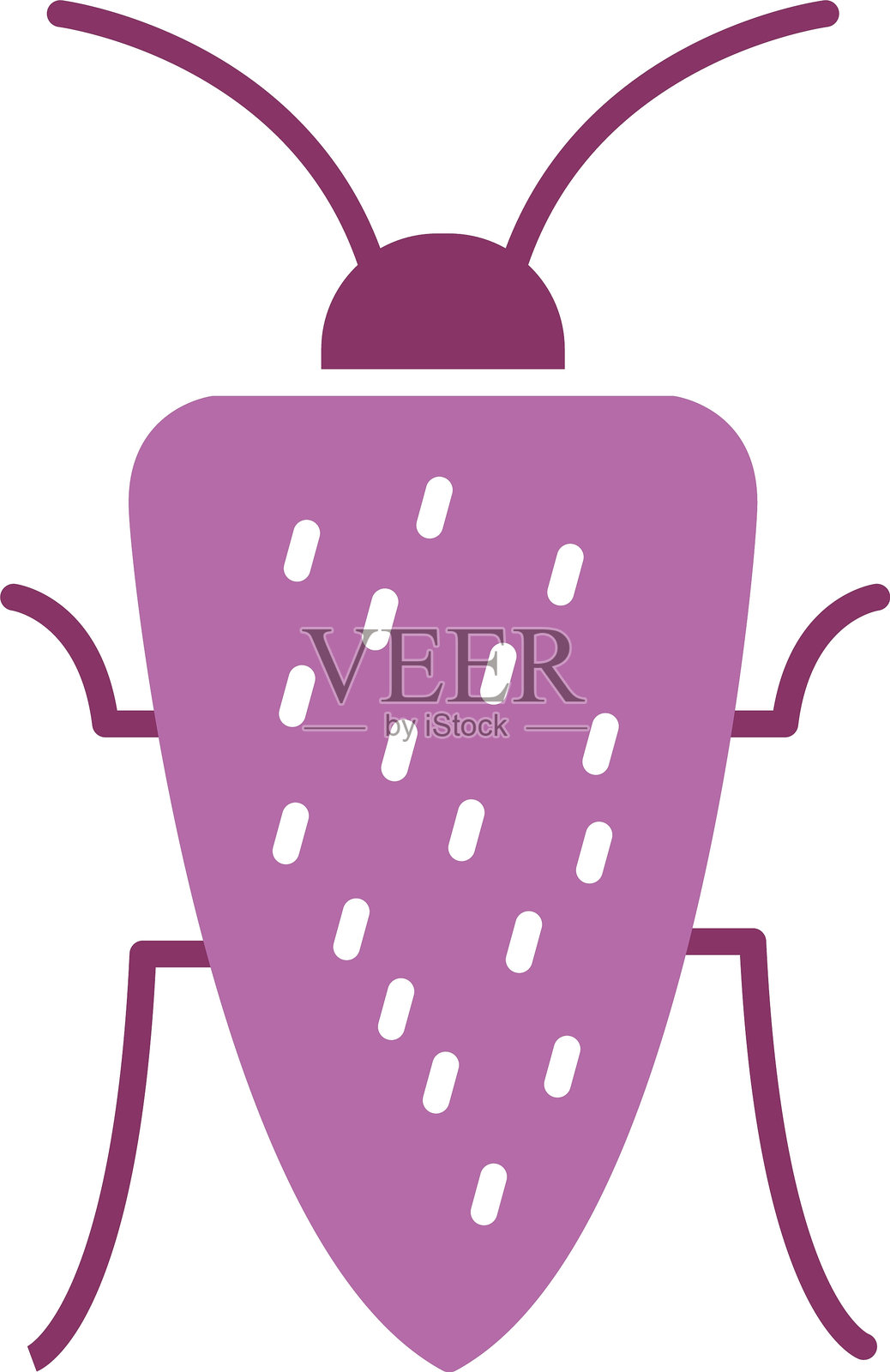 蟑螂图标双色设计插画图片素材