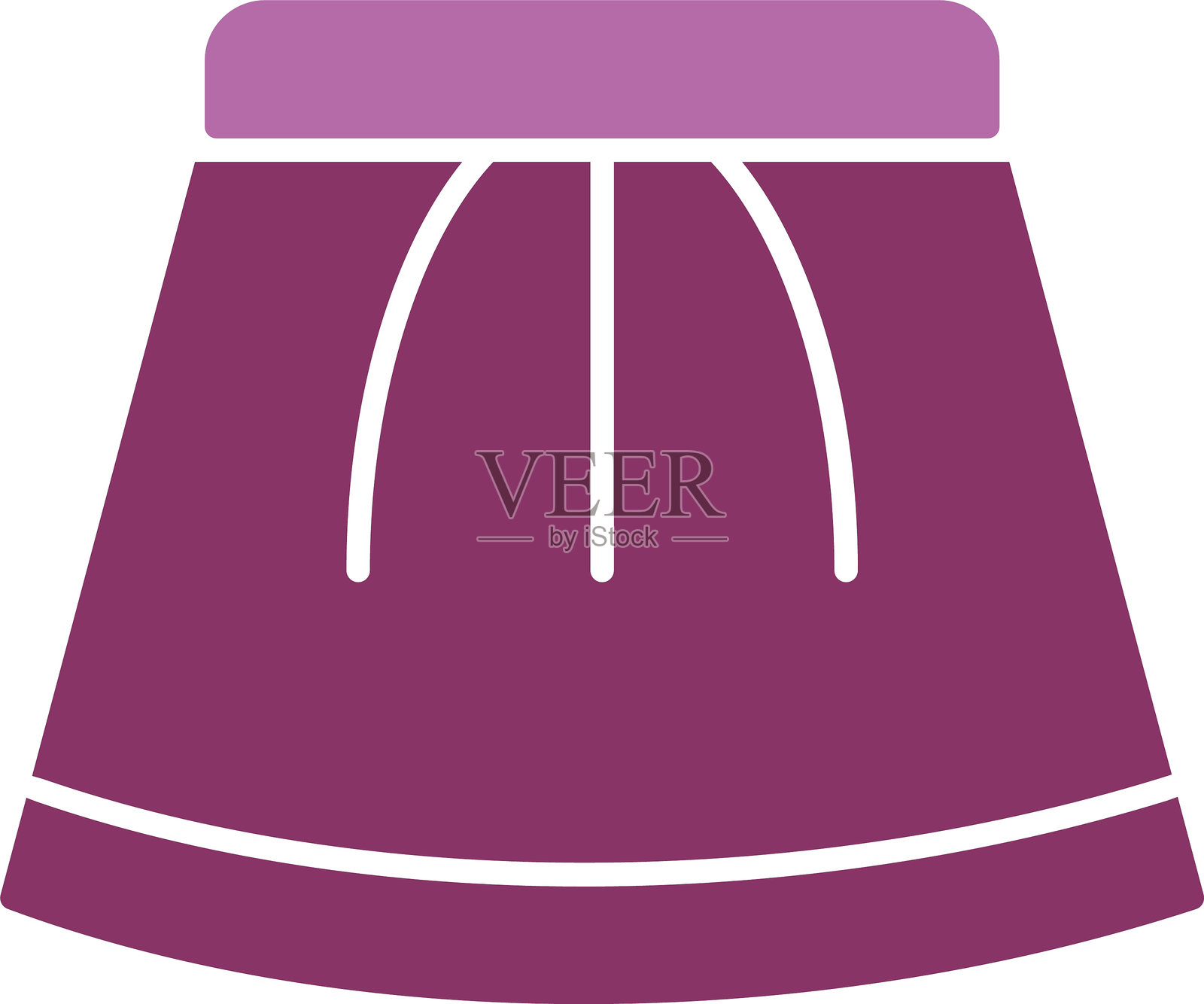 裙子图标双色设计插画图片素材