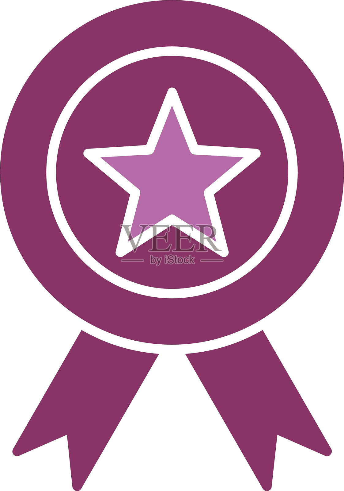 双色徽章图标插画图片素材