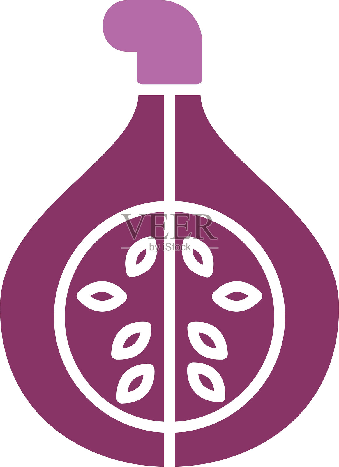 无花果图标双色设计插画图片素材