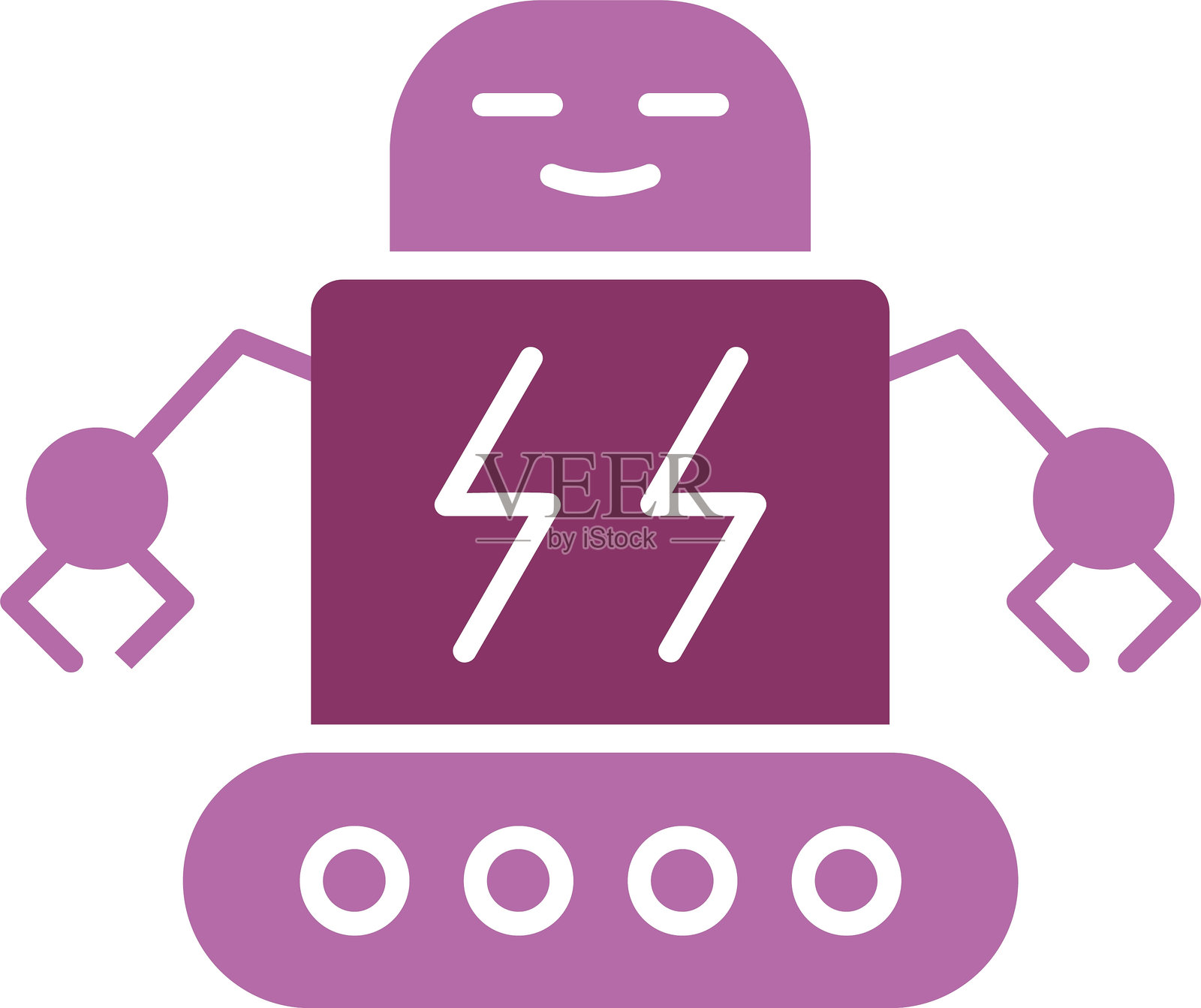 机器人图标（双色）插画图片素材