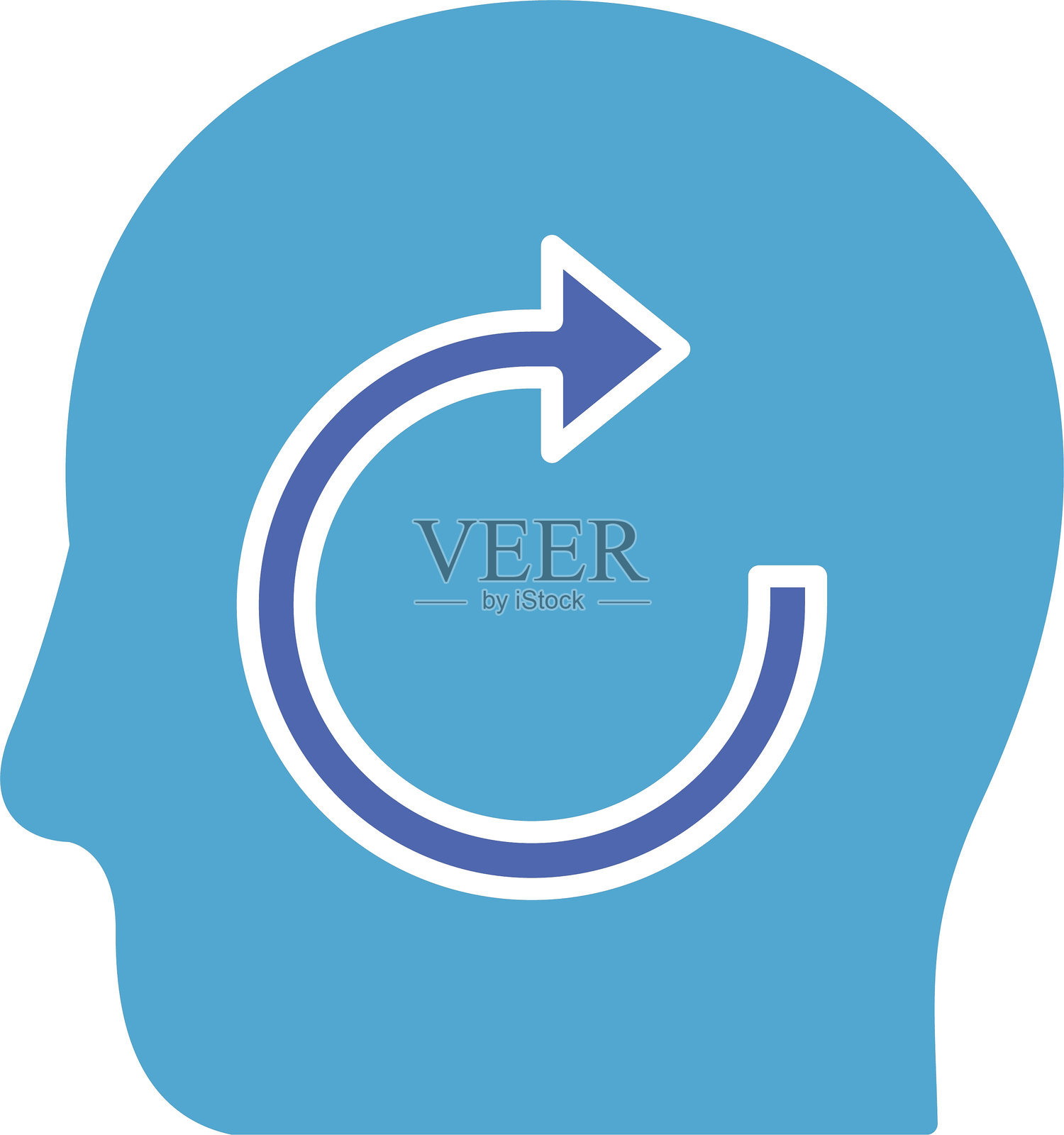 刷新图标（双色）插画图片素材