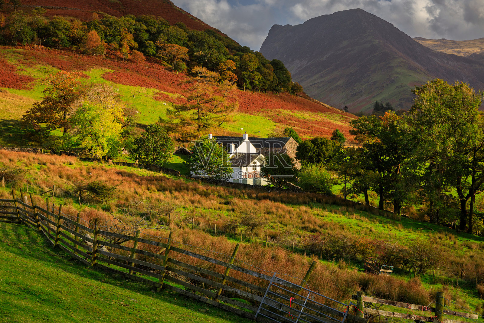英格兰湖区国家公园美丽的秋季风景照片摄影图片