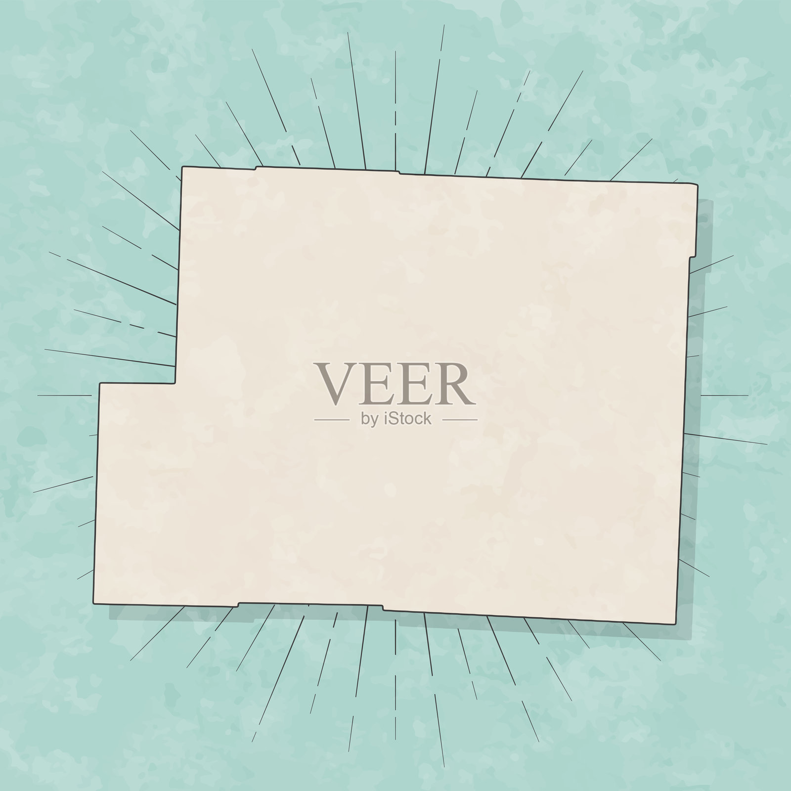 俄亥俄州哈里森县。复古风格地图 - 旧纹理纸张插画图片素材