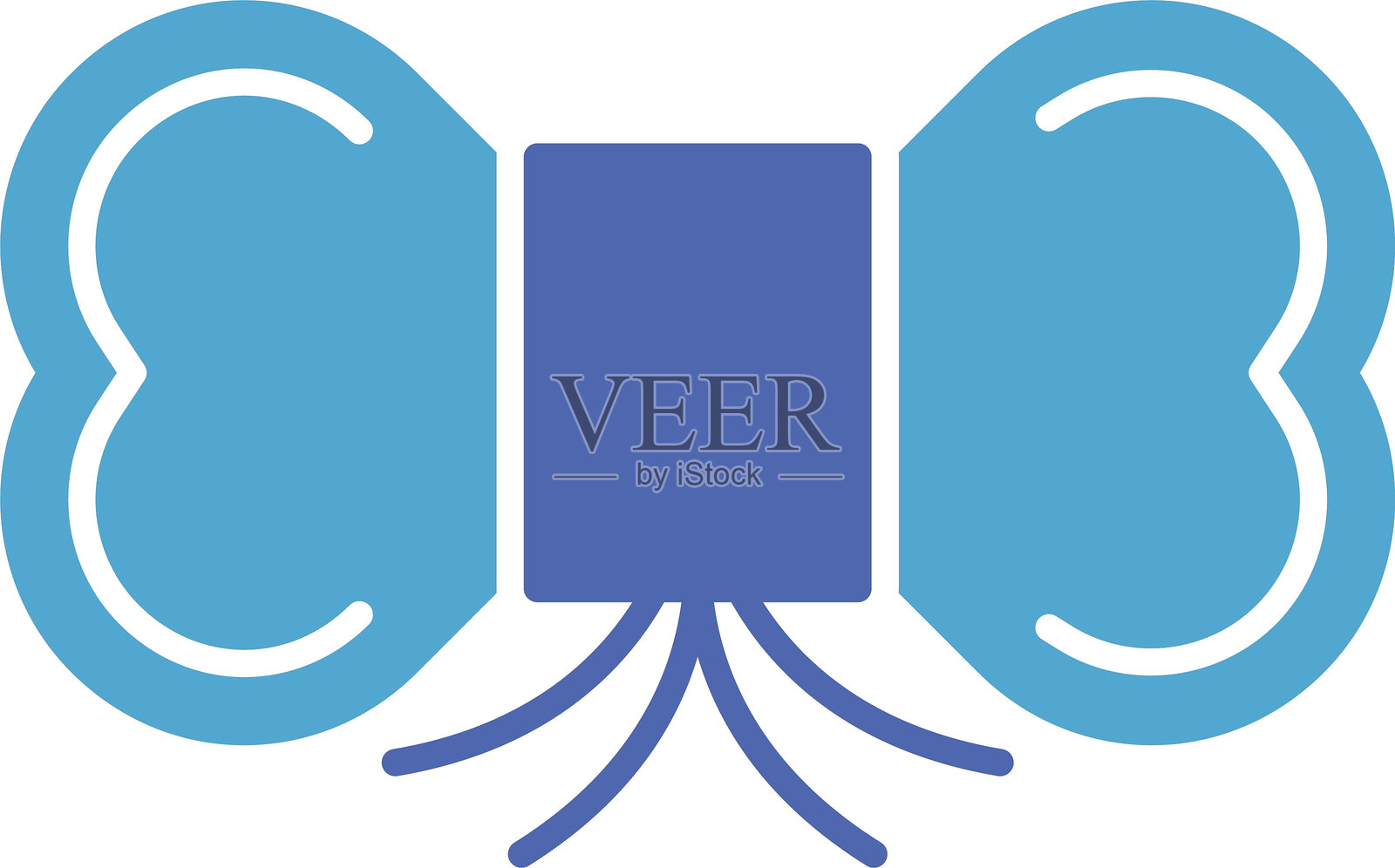 双色领结图标插画图片素材