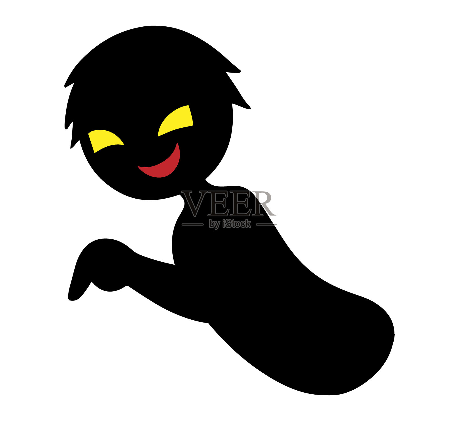 恶棍的黑色剪影图像插画图片素材