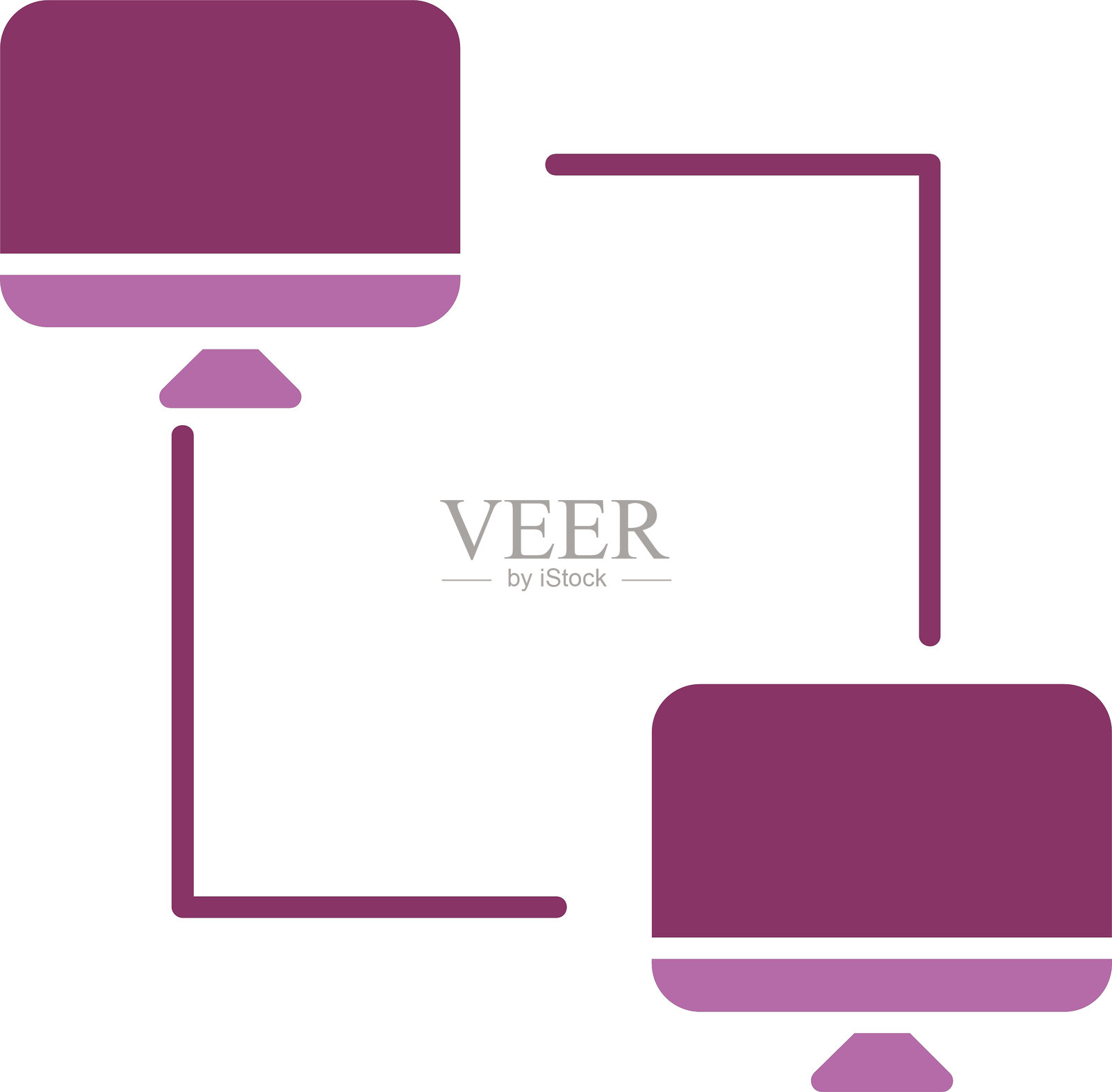 点对点图标（双色）插画图片素材