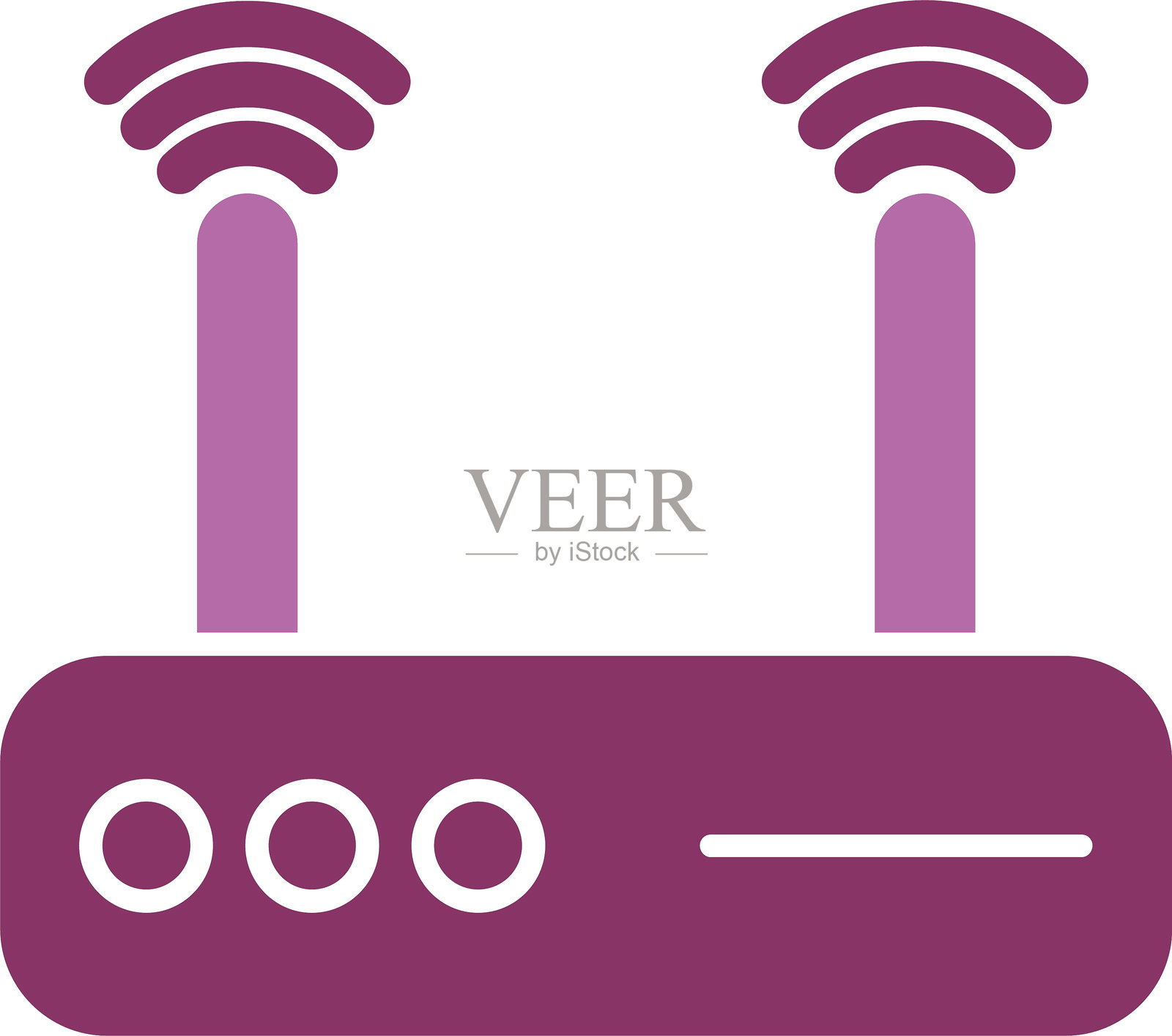 调制解调器图标（双色）插画图片素材