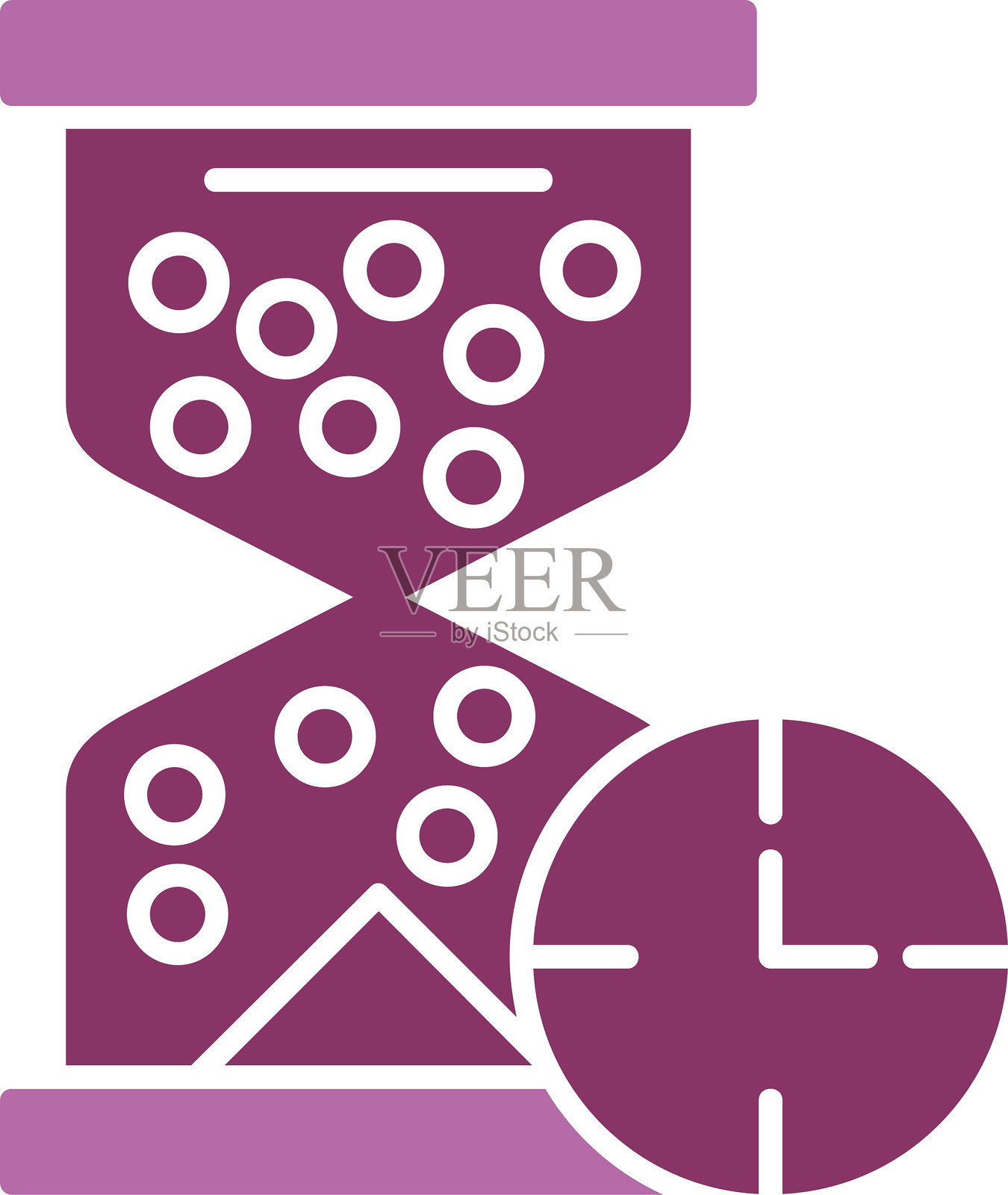 沙漏图标（双色）插画图片素材