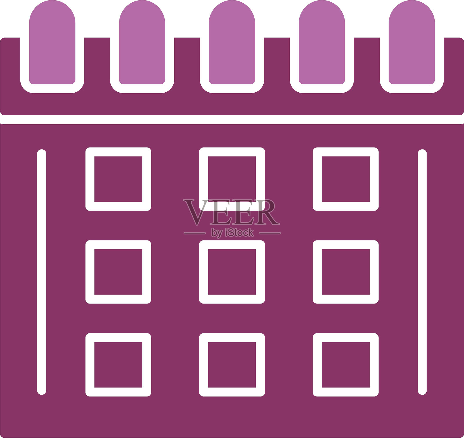 日历图标（双色）插画图片素材