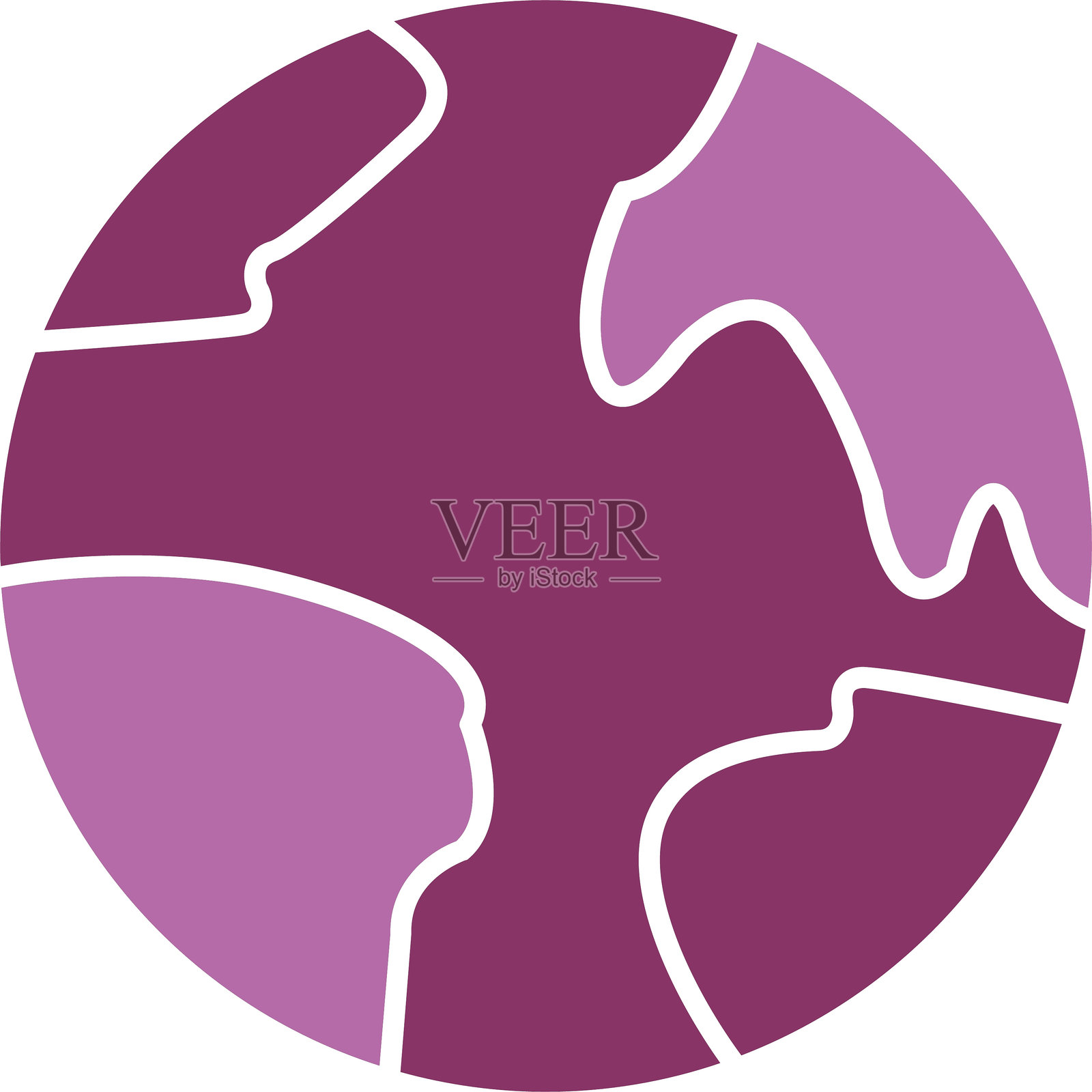 地球图标双色图形插画图片素材