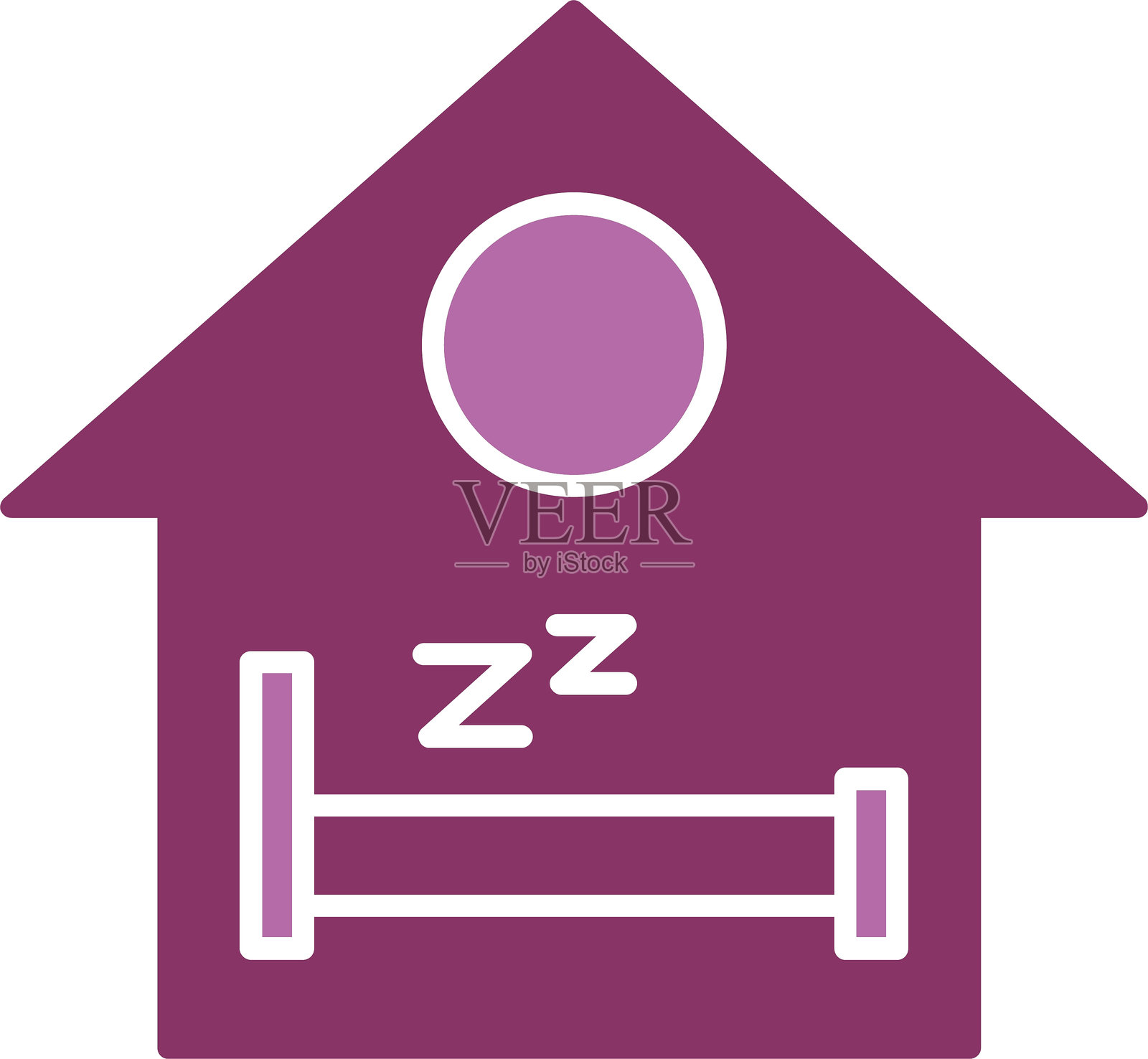 睡眠图标双色设计插画图片素材