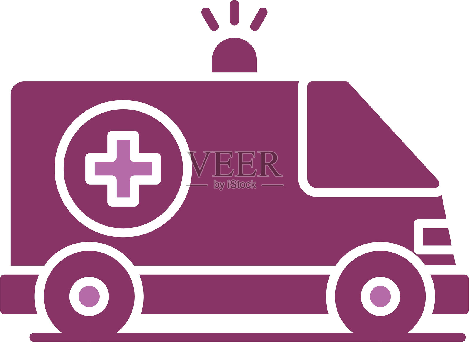 救护车图标（双色）插画图片素材