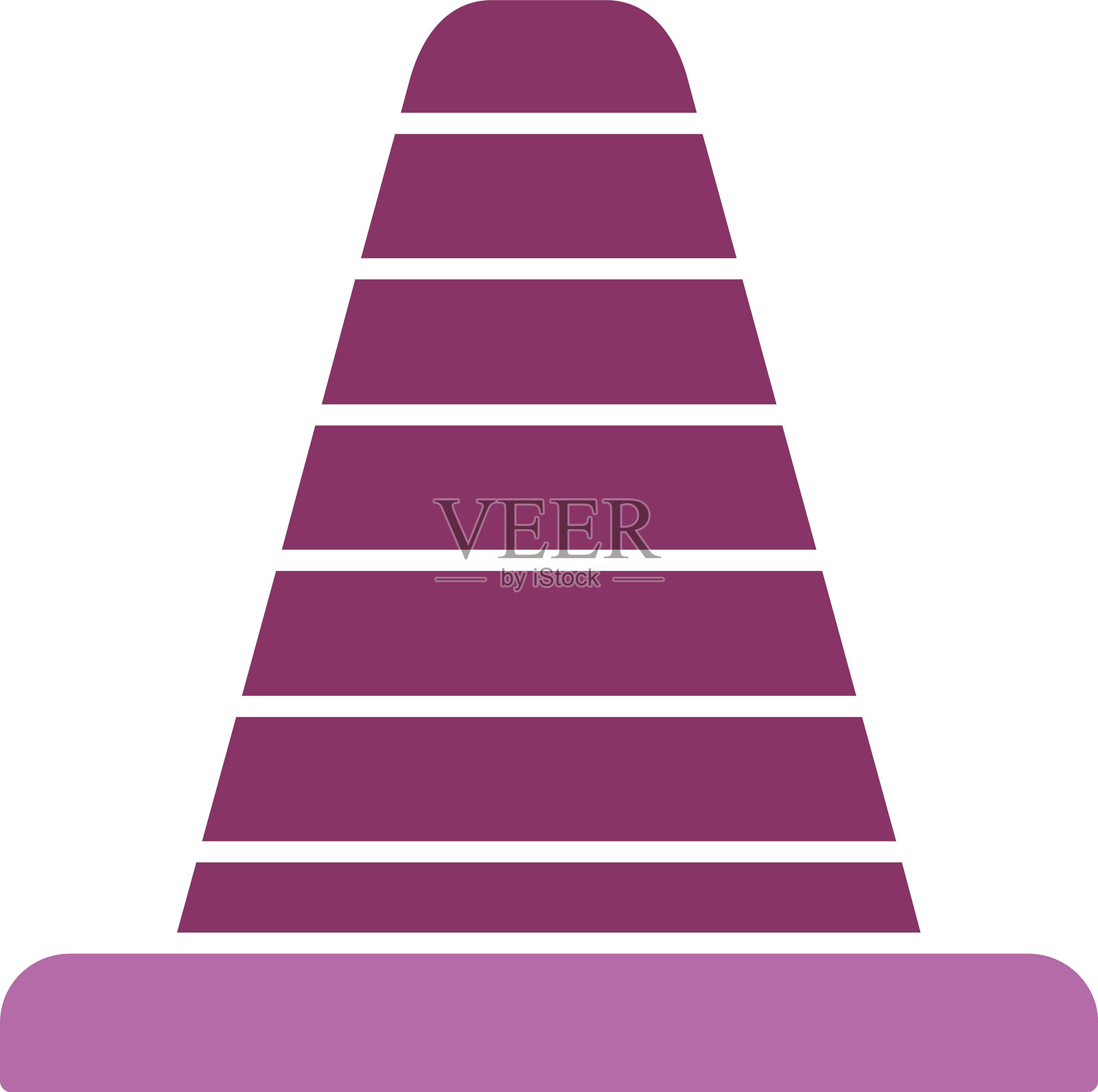 交通锥双色图标插画图片素材