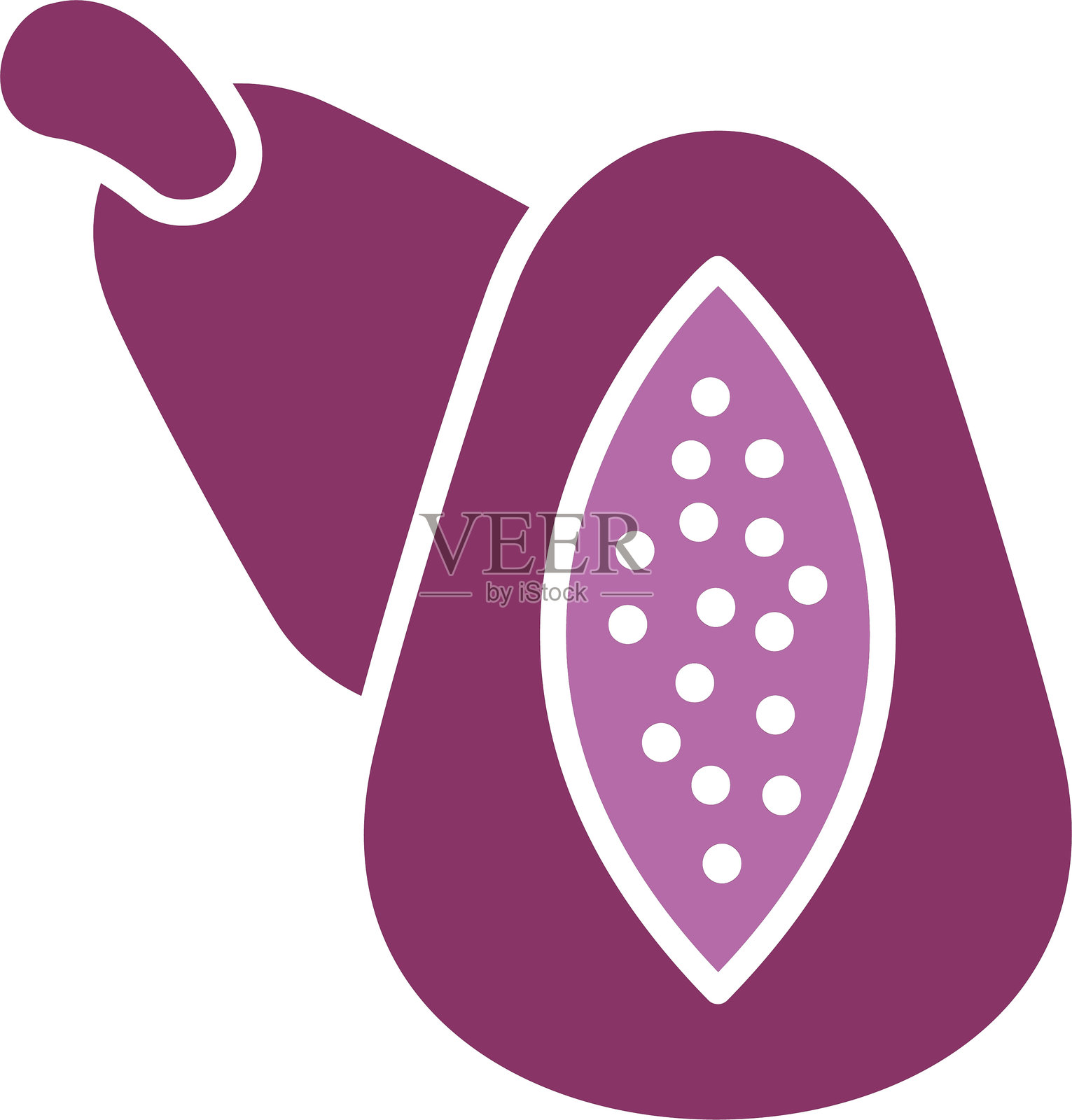 巴巴树图案双色图标插画图片素材